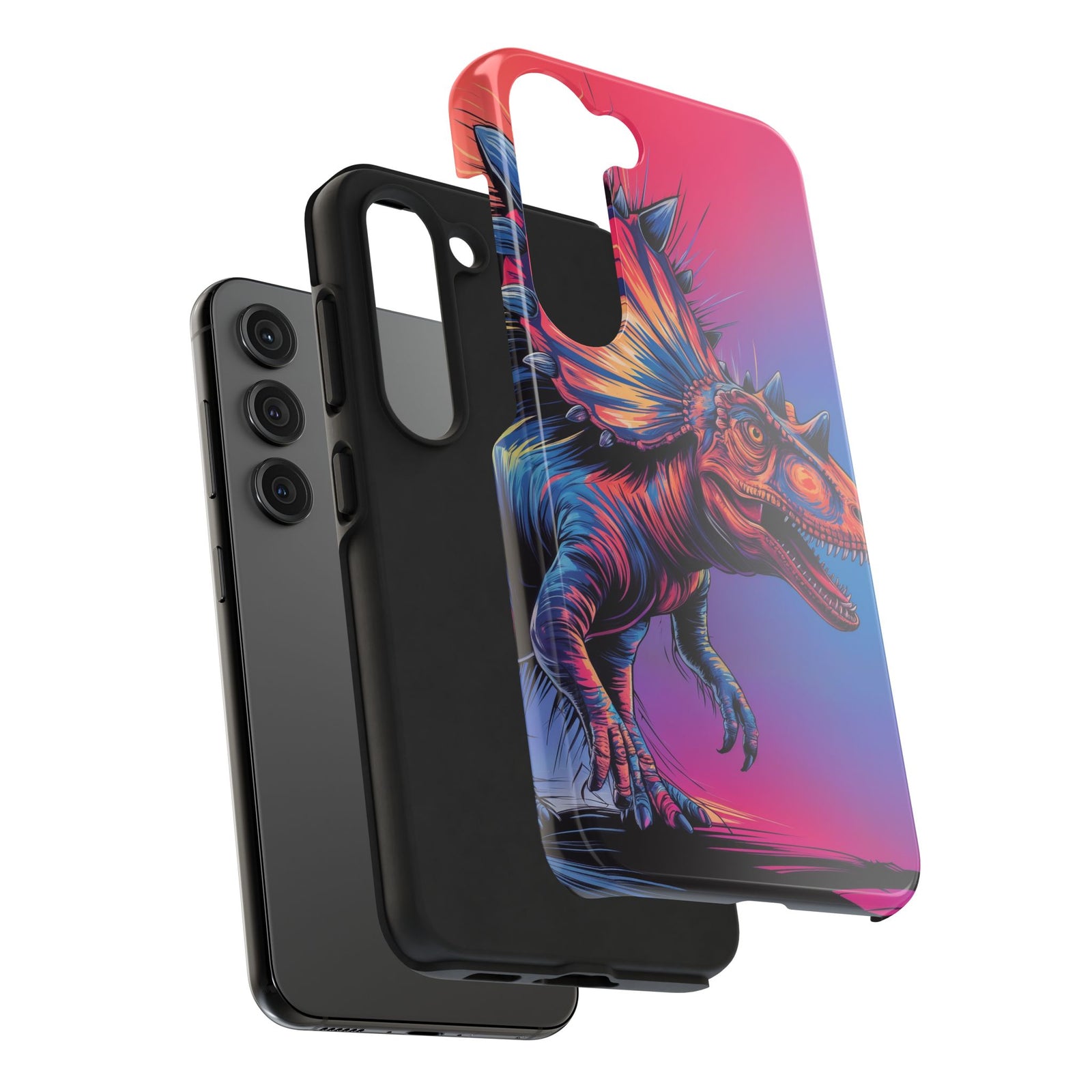 Styracosaurus Neon Roar - Dinosaur Phone Case