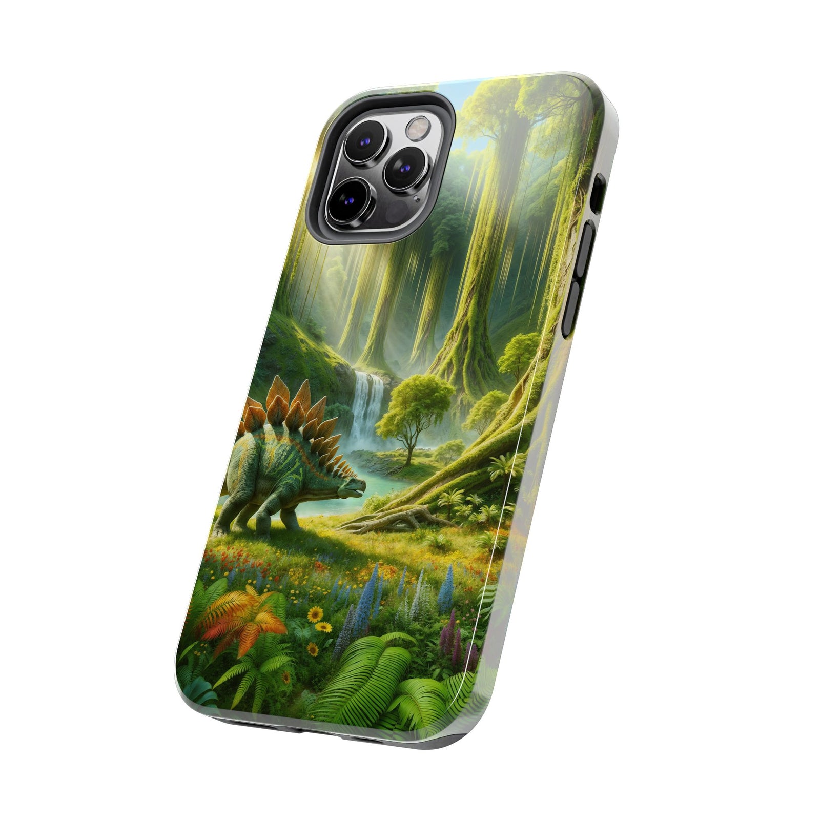 Stegosaurus Paradise Adventure - Dinosaur Phone Case