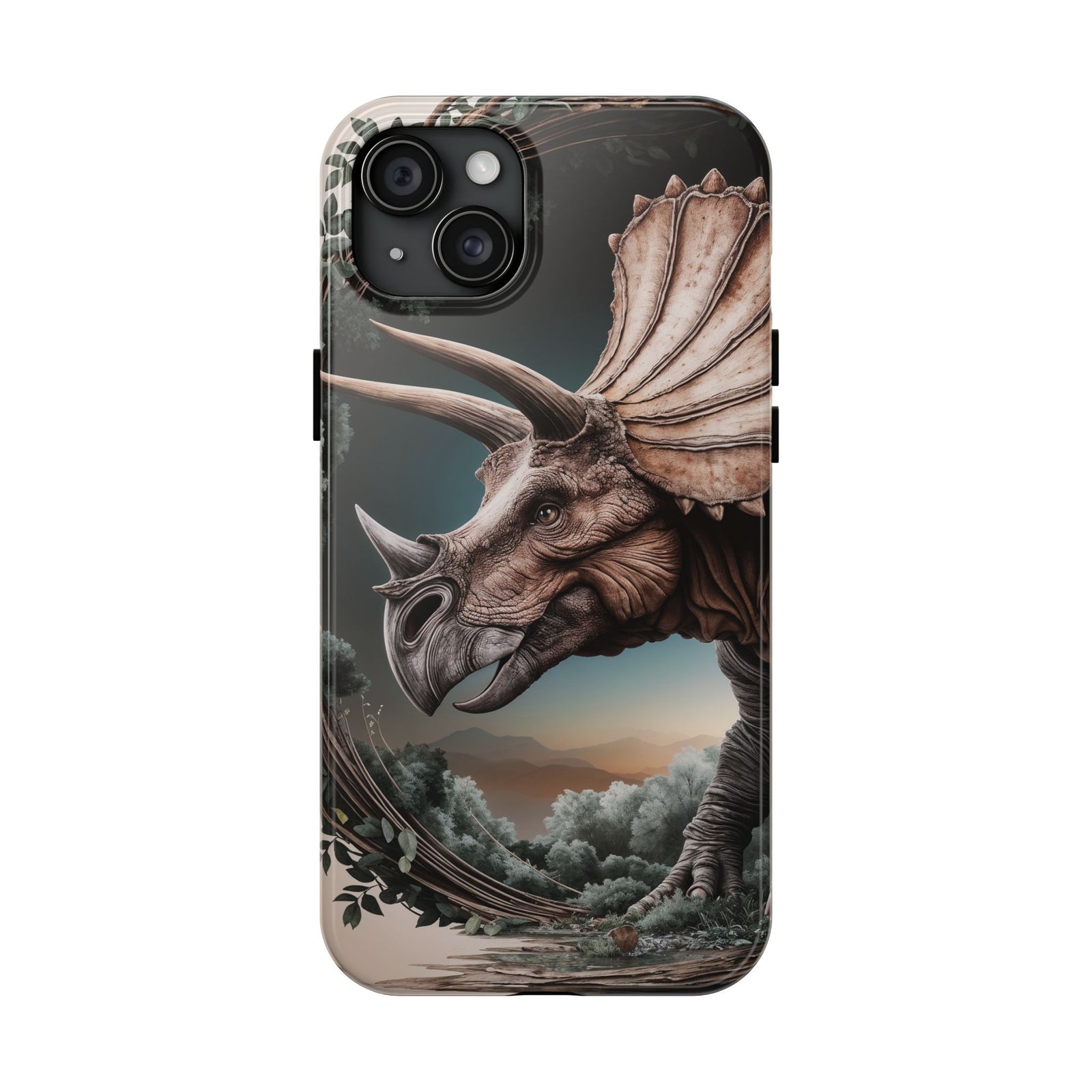Triceratops Wilderness Adventure - Dinosaur Phone Case