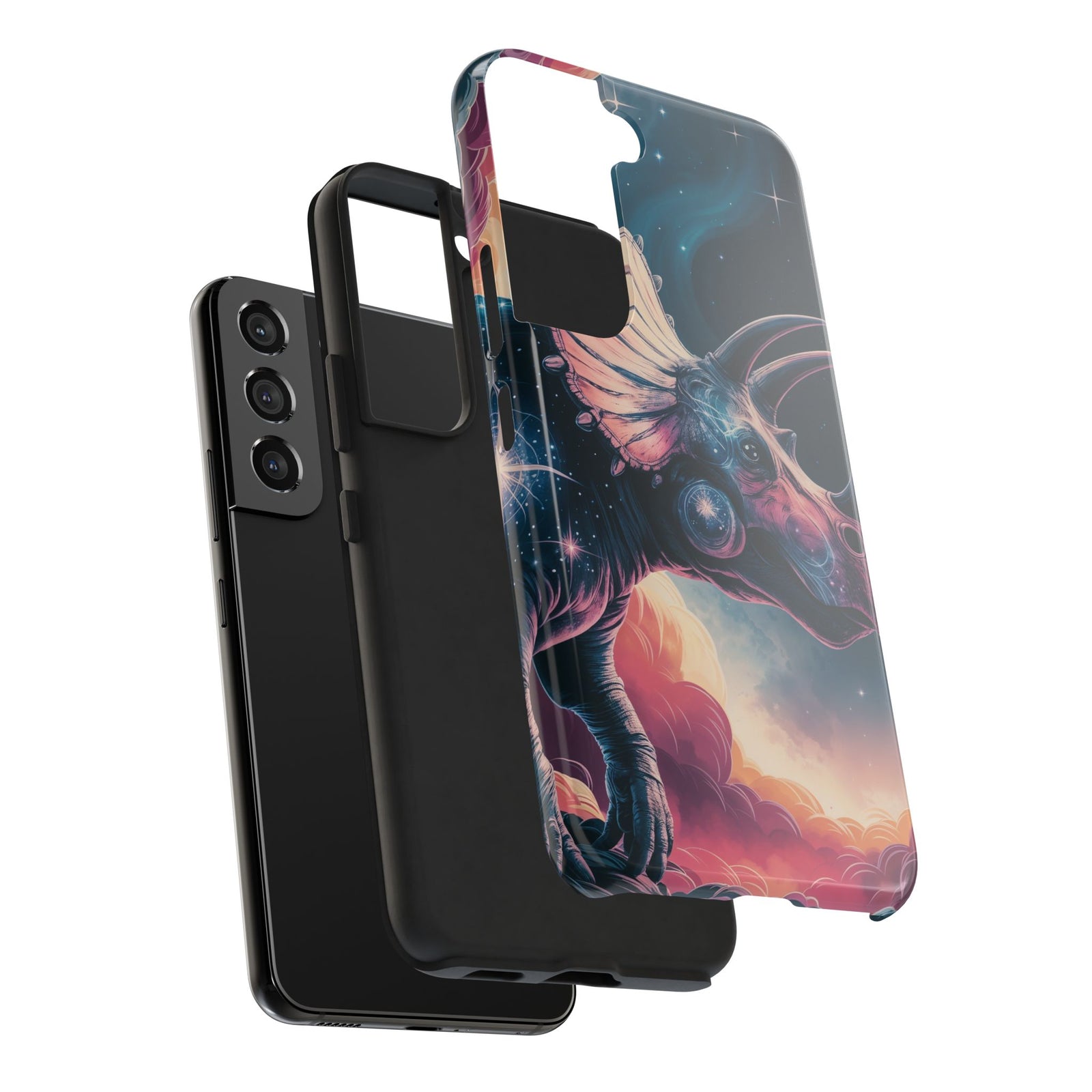 Triceratops Cosmic Adventure - Dinosaur Phone Case
