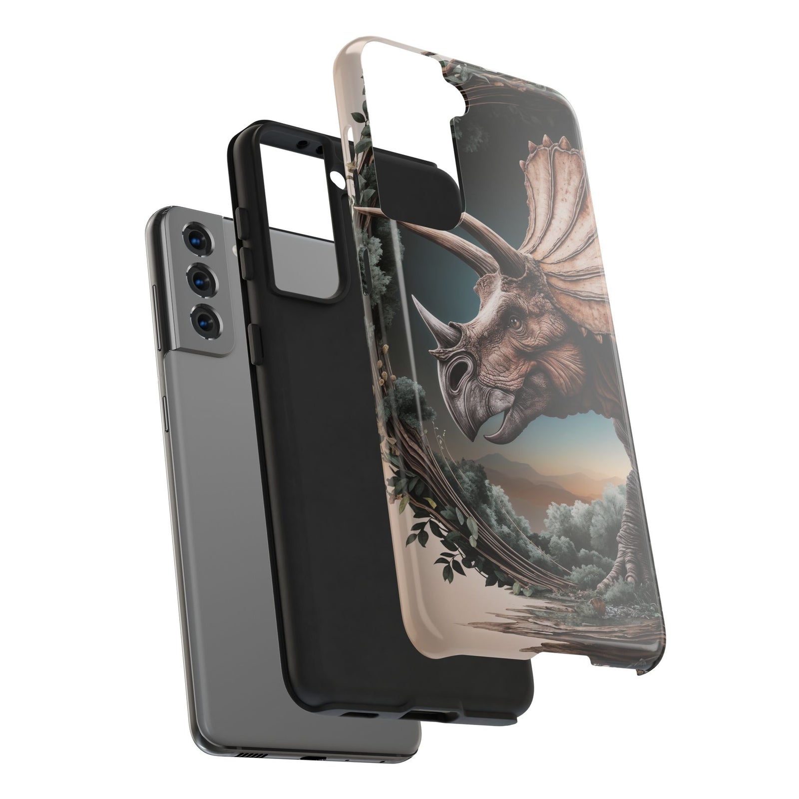 Triceratops Wilderness Adventure - Dinosaur Phone Case