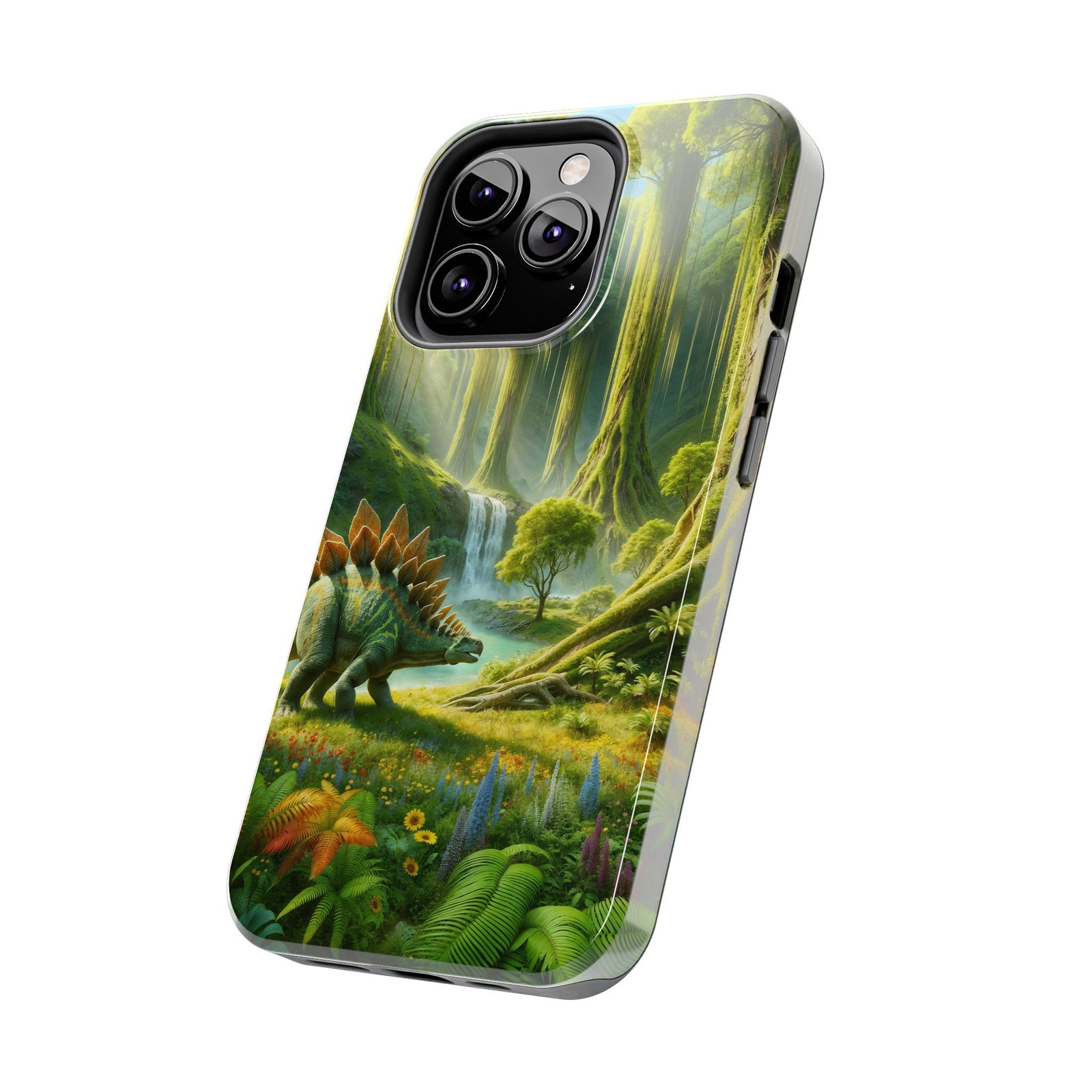 Stegosaurus Paradise Adventure - Dinosaur Phone Case
