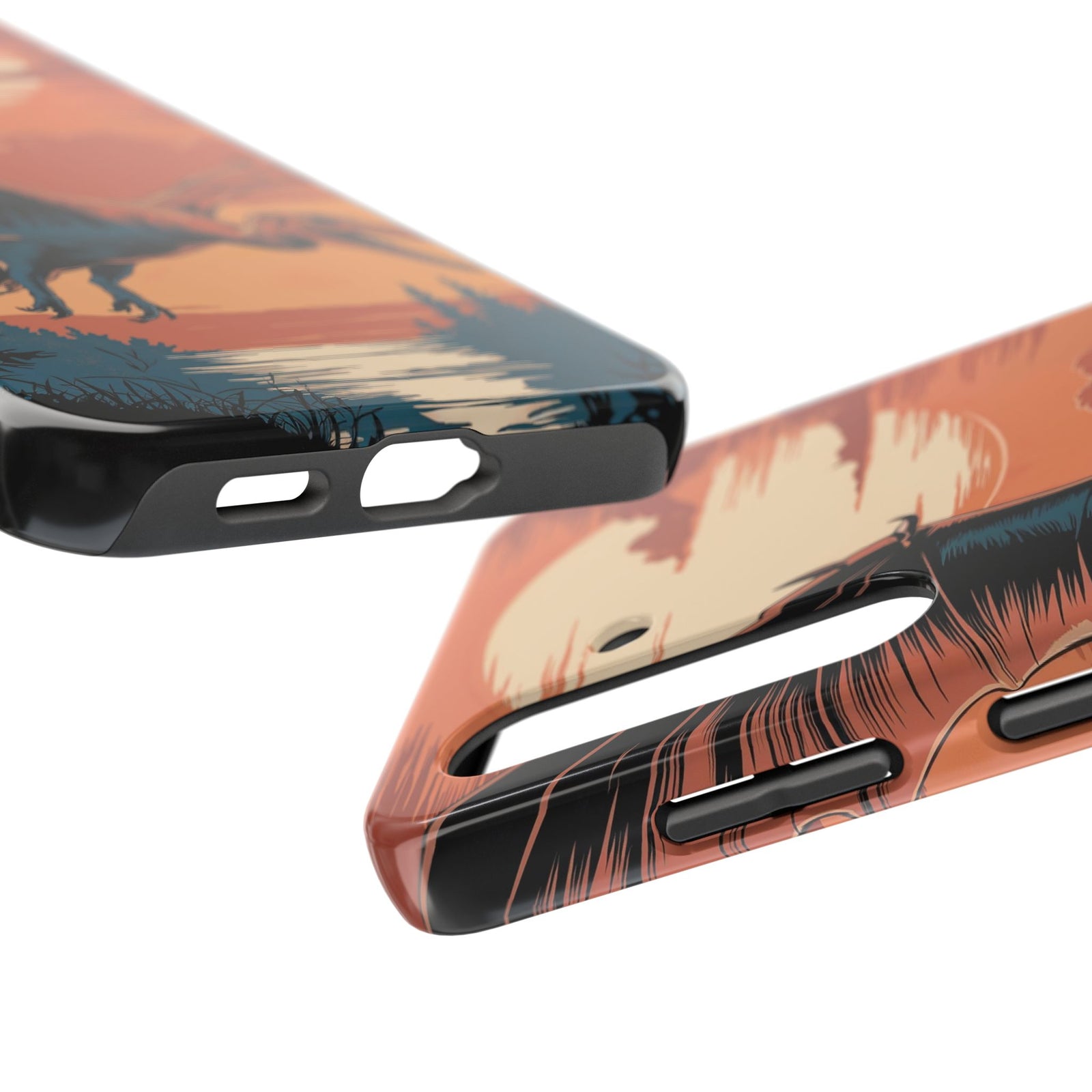 Sunset Pterodactyl Adventure - Dinosaur Phone Case