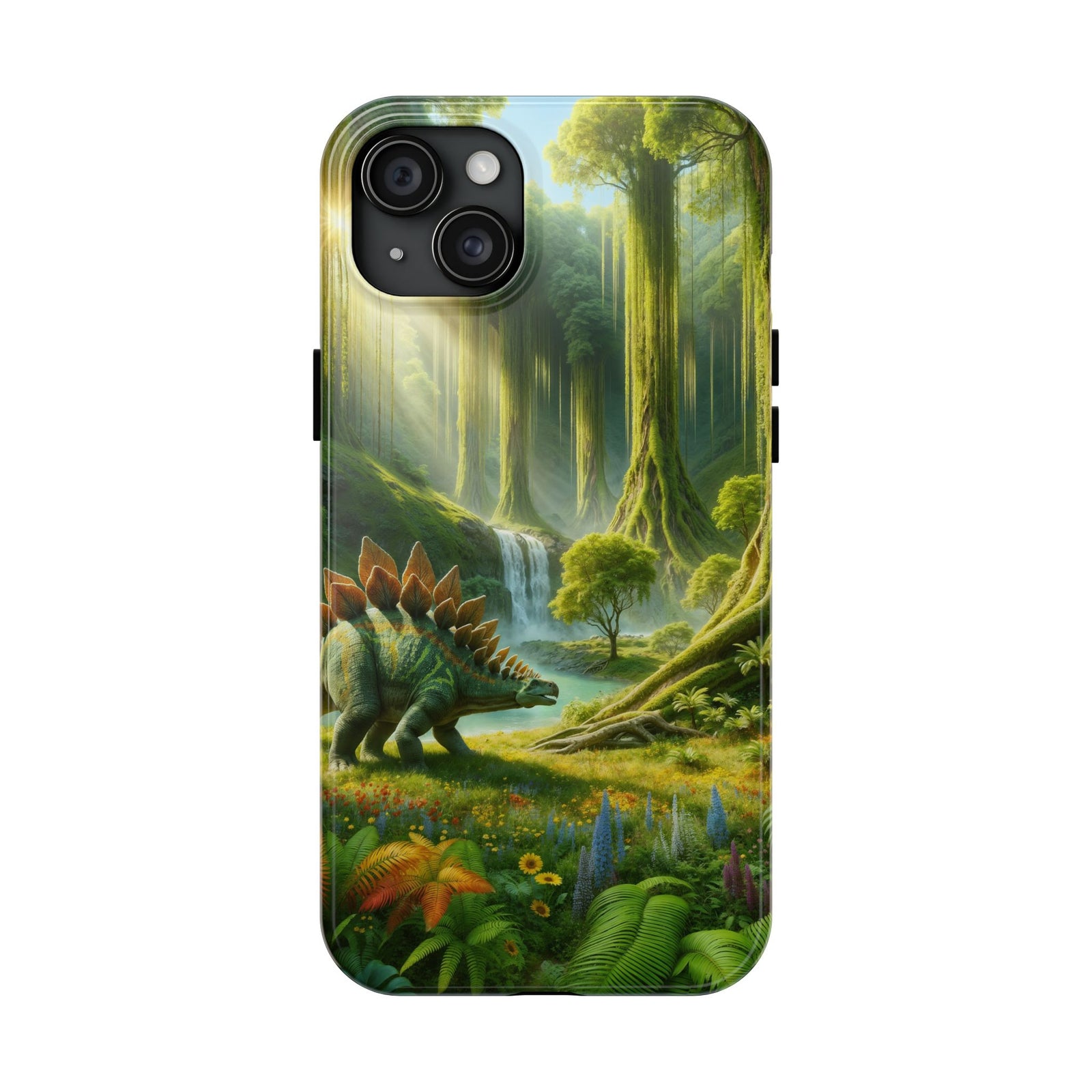 Stegosaurus Paradise Adventure - Dinosaur Phone Case