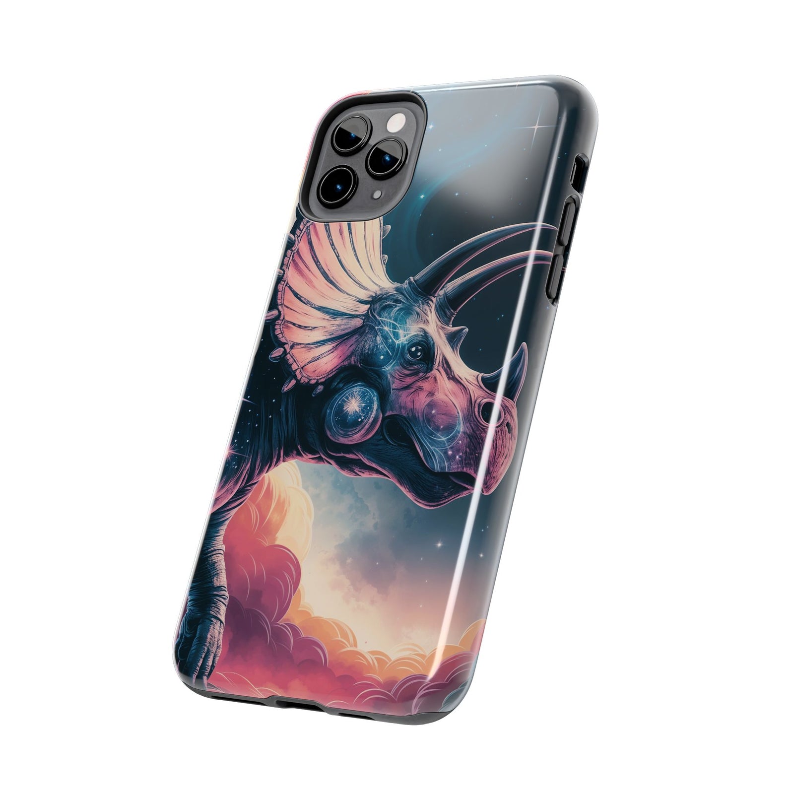 Triceratops Cosmic Adventure - Dinosaur Phone Case