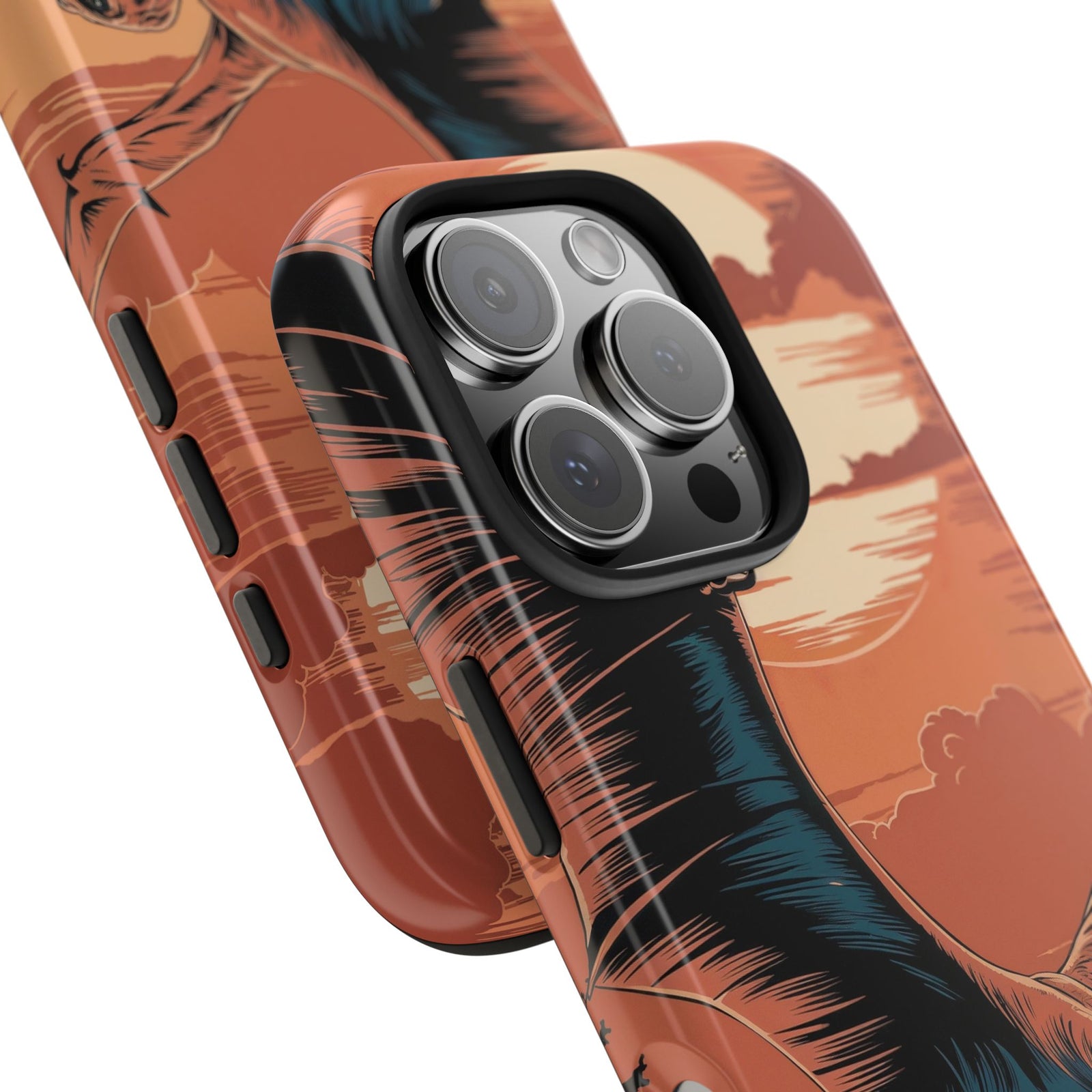 Sunset Pterodactyl Adventure - Dinosaur Phone Case