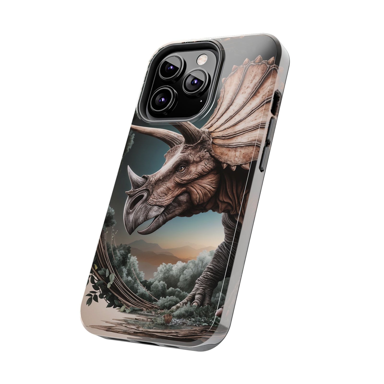 Triceratops Wilderness Adventure - Dinosaur Phone Case