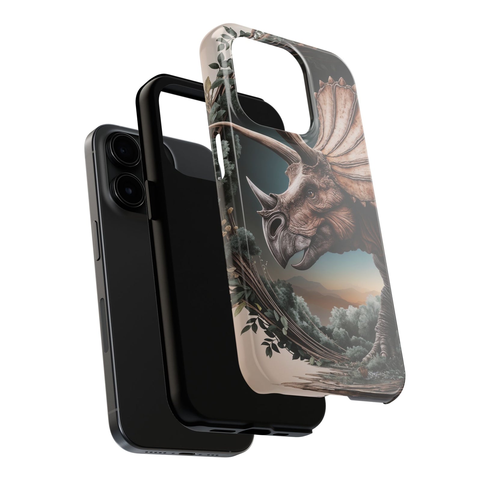 Triceratops Wilderness Adventure - Dinosaur Phone Case