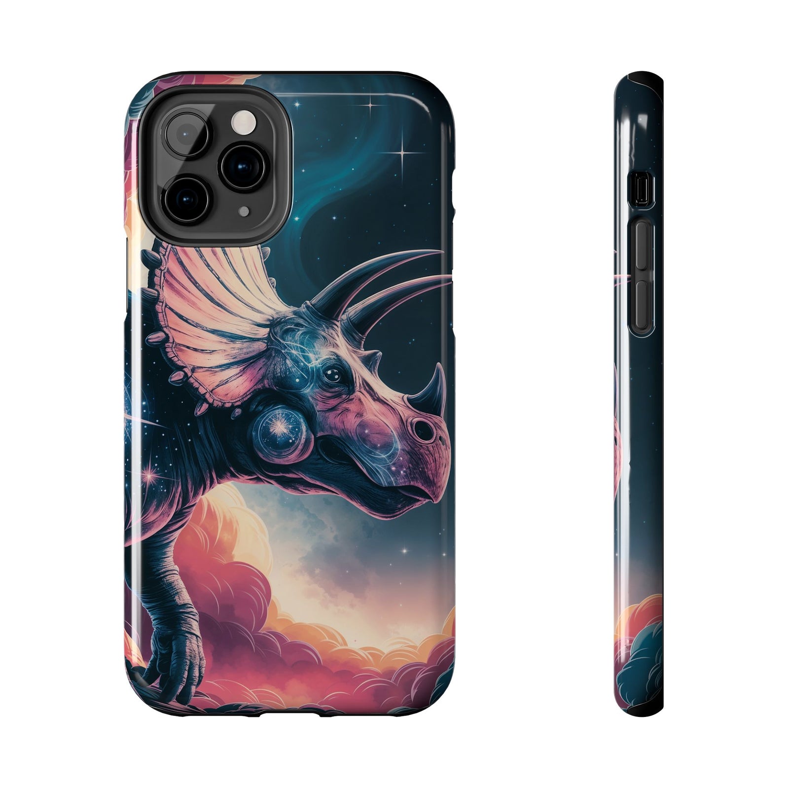 Triceratops Cosmic Adventure - Dinosaur Phone Case