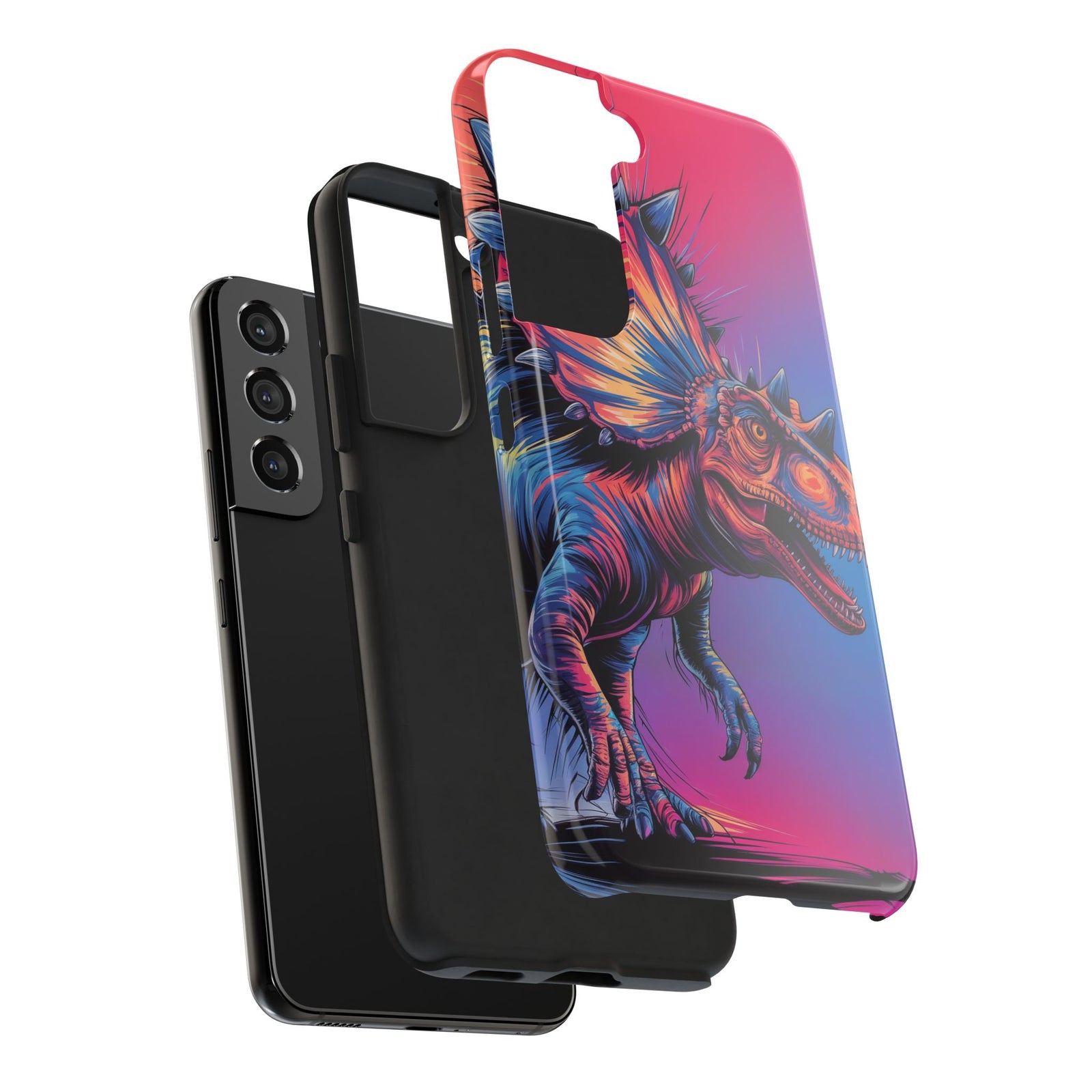Styracosaurus Neon Roar - Dinosaur Phone Case