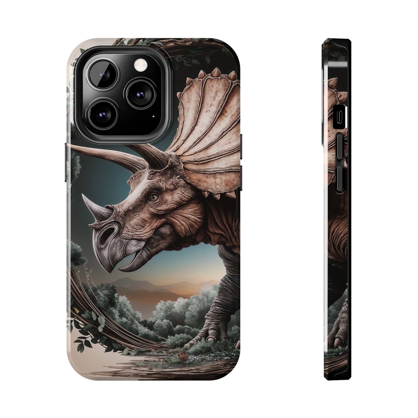 Triceratops Wilderness Adventure - Dinosaur Phone Case