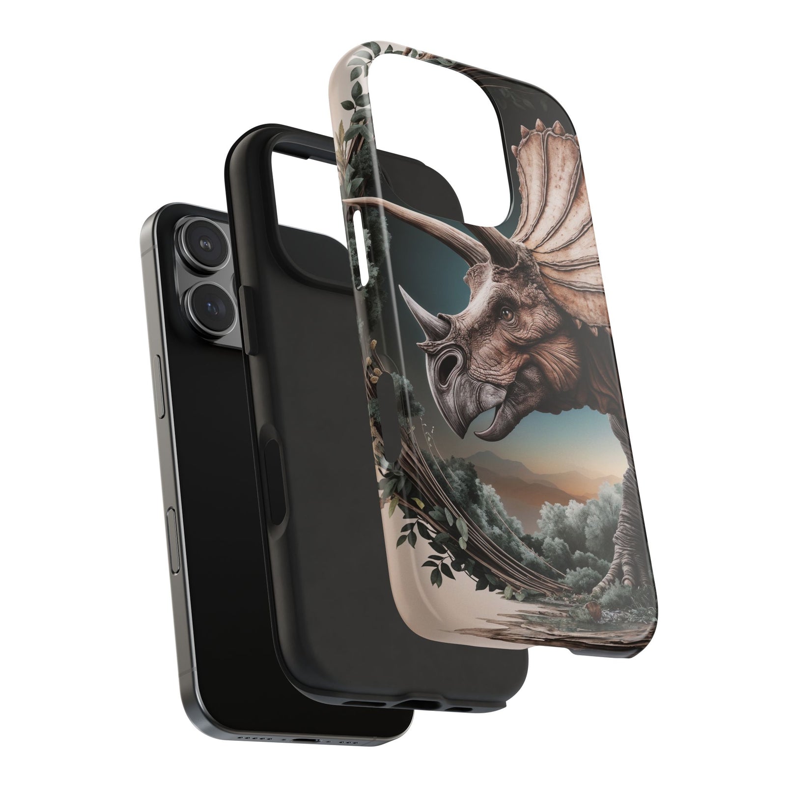 Triceratops Wilderness Adventure - Dinosaur Phone Case