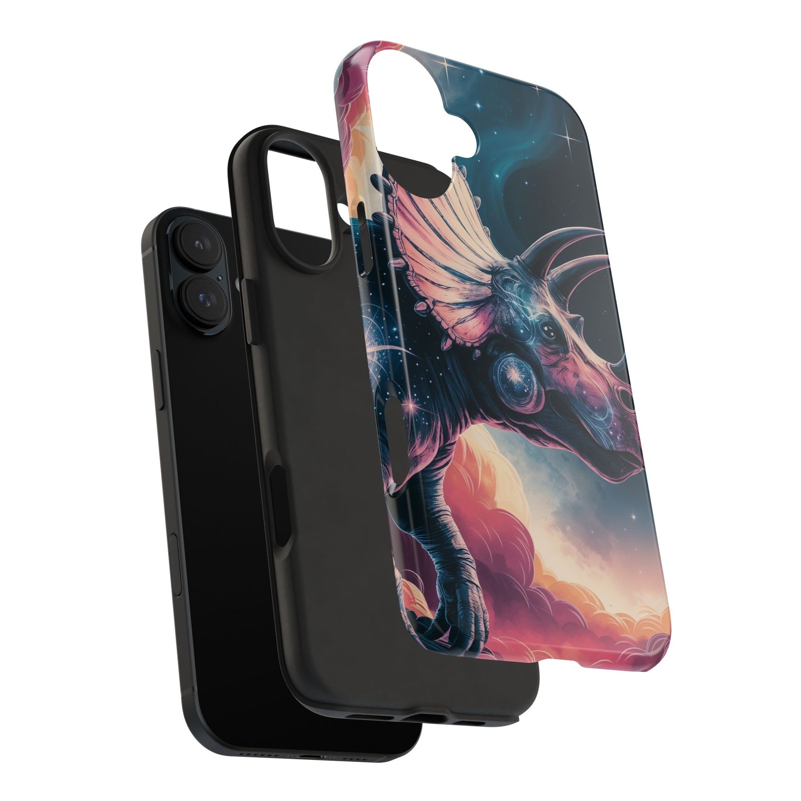 Triceratops Cosmic Adventure - Dinosaur Phone Case