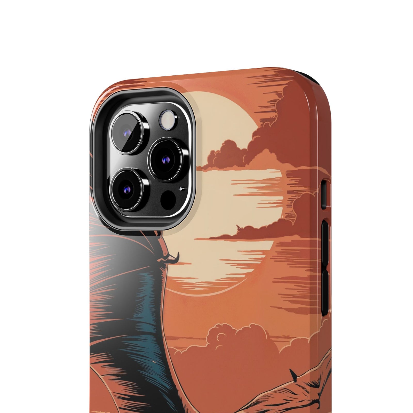 Sunset Pterodactyl Adventure - Dinosaur Phone Case