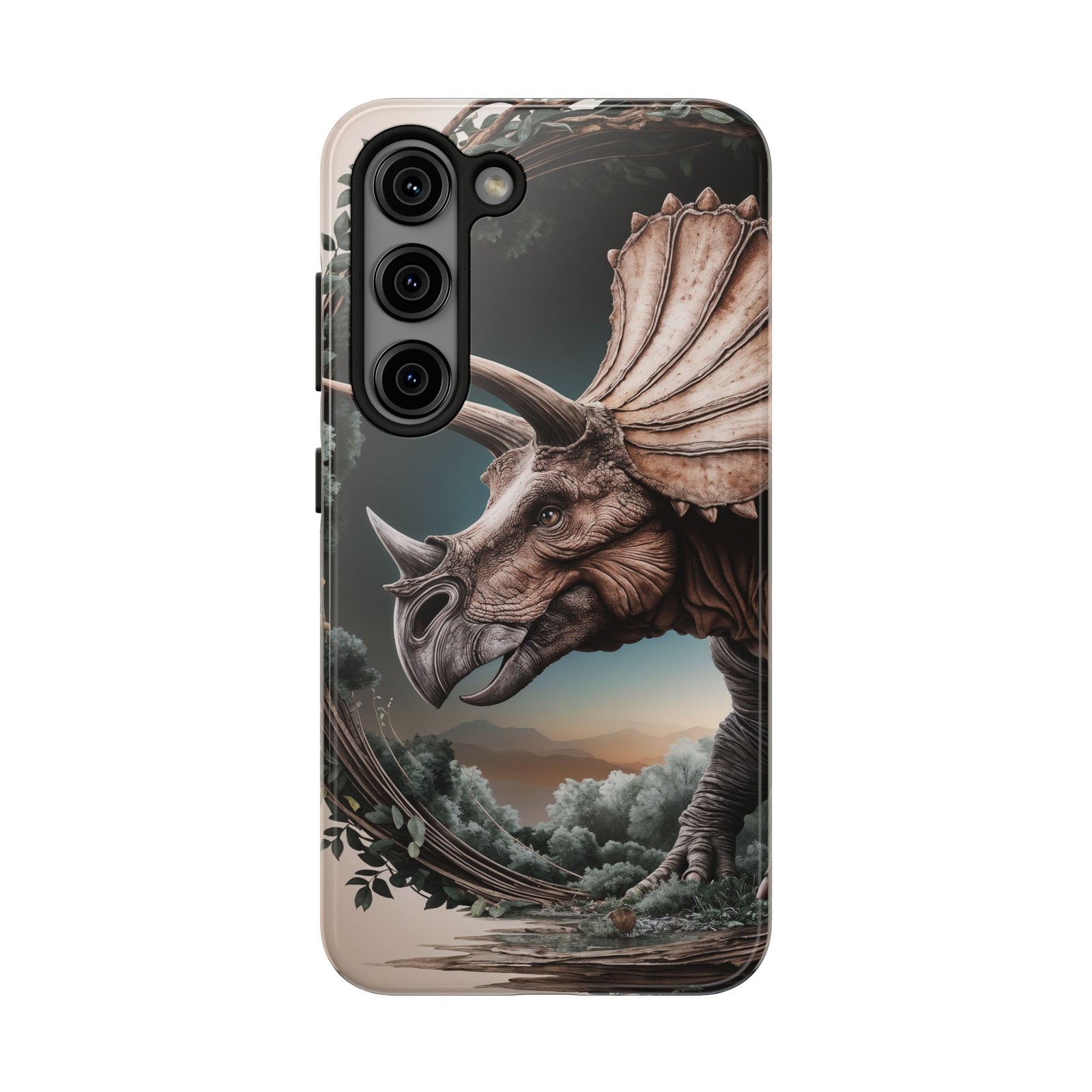 Triceratops Wilderness Adventure - Dinosaur Phone Case