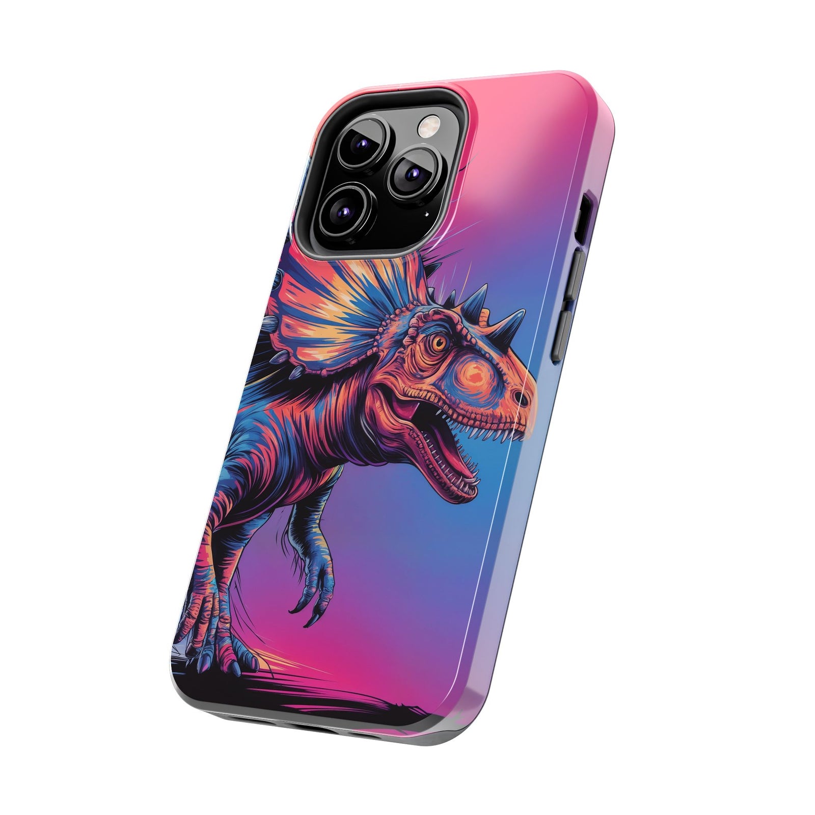 Styracosaurus Neon Roar - Dinosaur Phone Case