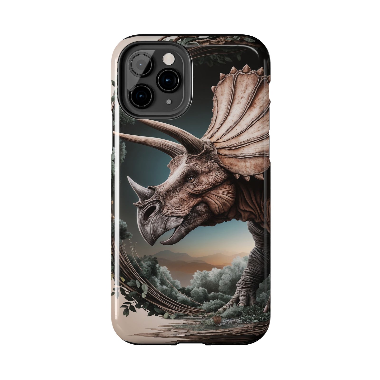 Triceratops Wilderness Adventure - Dinosaur Phone Case
