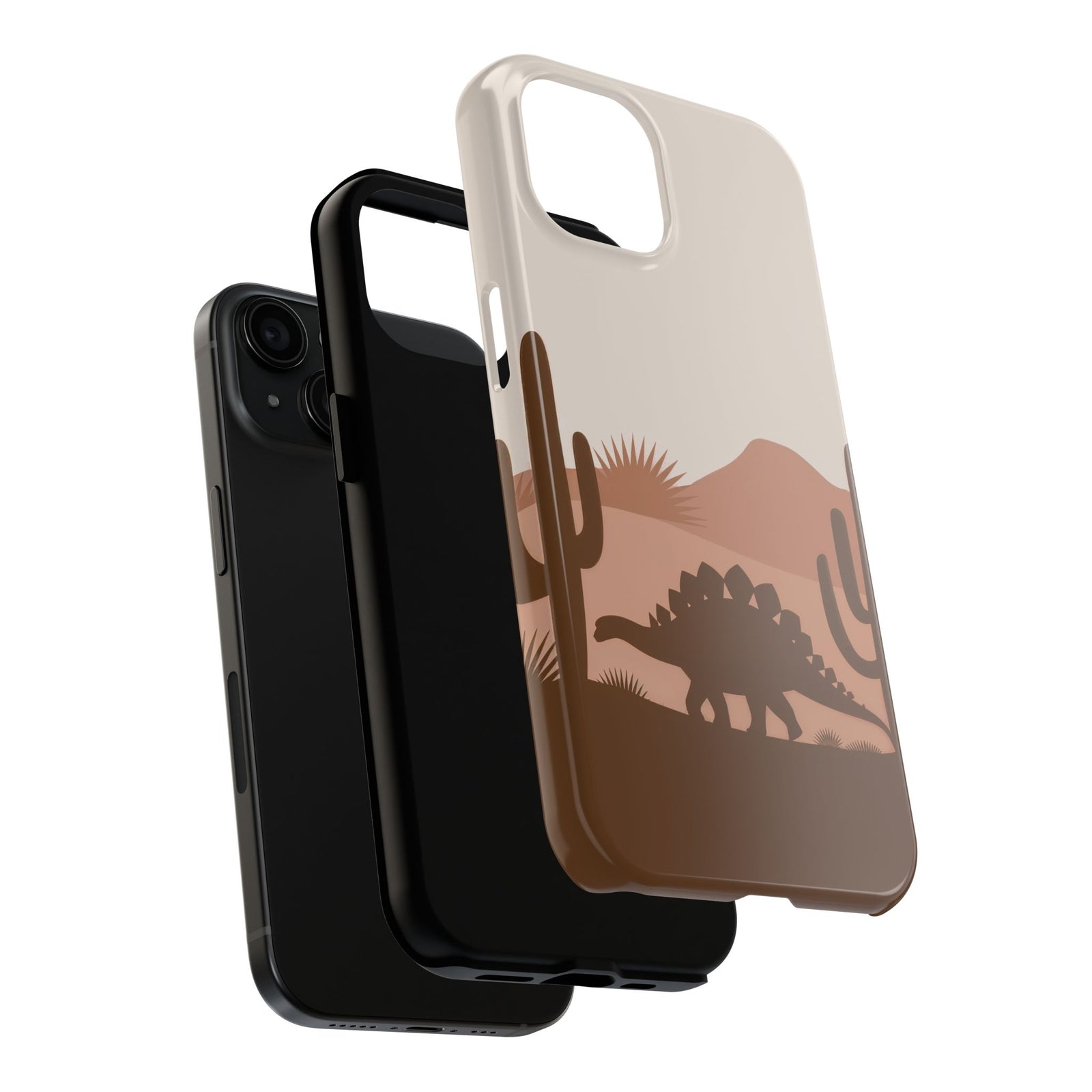 Desert Dino Silhouette - Dinosaur Phone Case