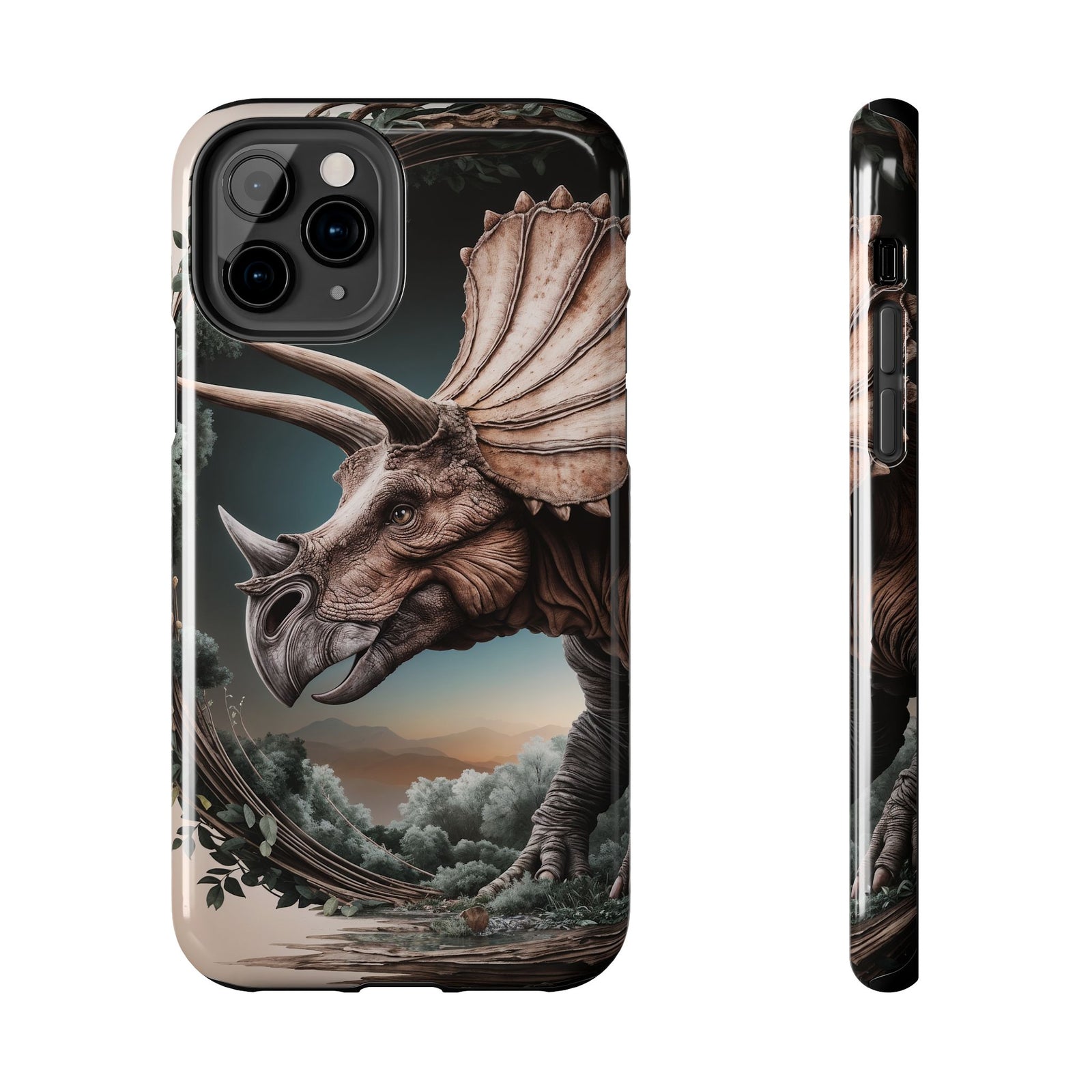 Triceratops Wilderness Adventure - Dinosaur Phone Case