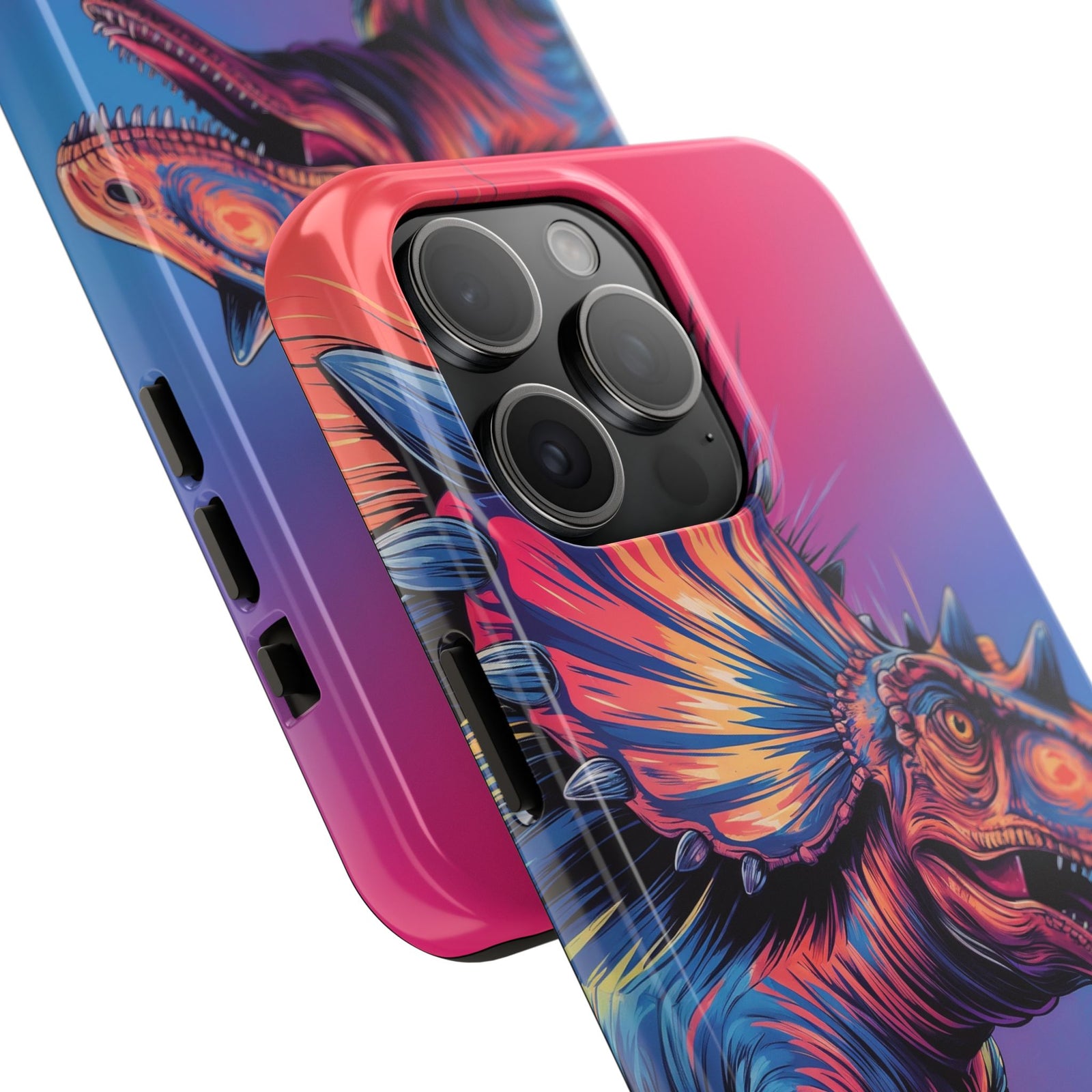Styracosaurus Neon Roar - Dinosaur Phone Case