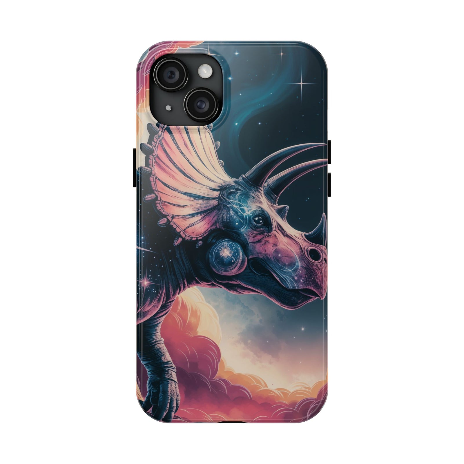 Triceratops Cosmic Adventure - Dinosaur Phone Case