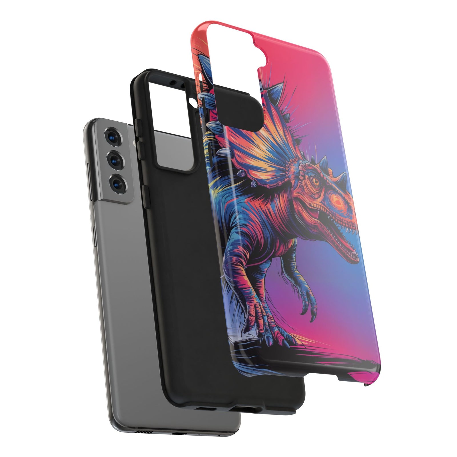 Styracosaurus Neon Roar - Dinosaur Phone Case