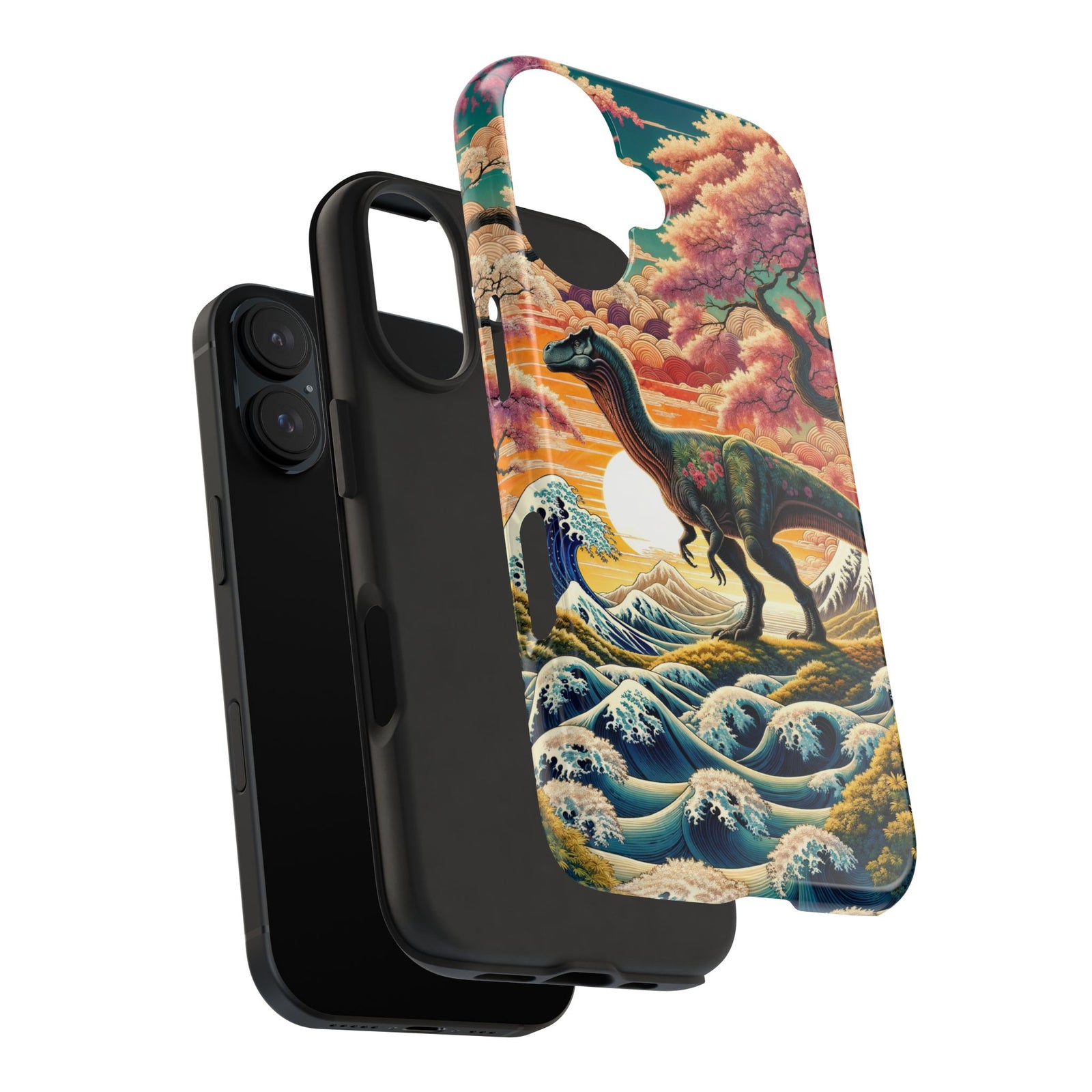 Dino Zen Waves - Dinosaur Phone Case