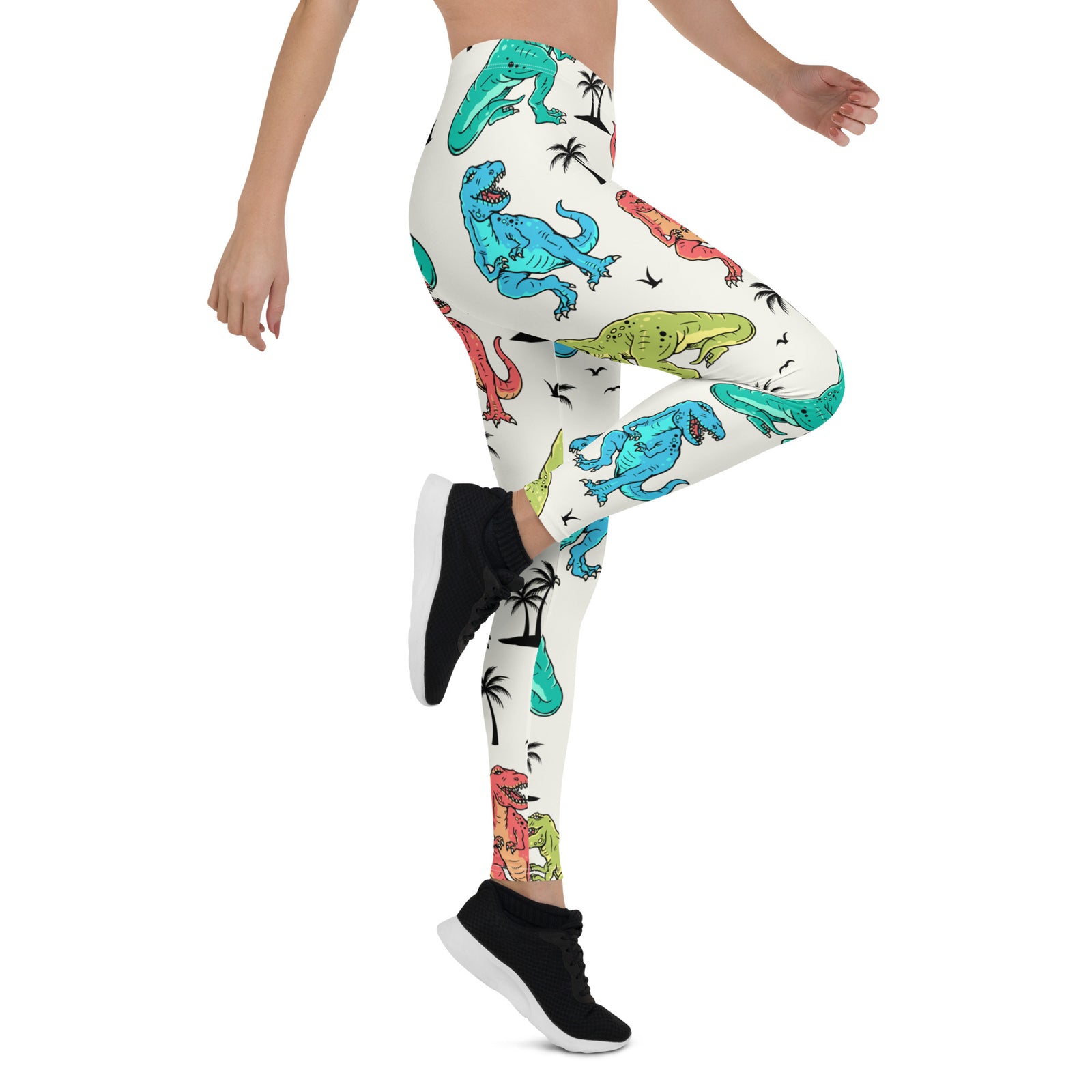T-Rex Vacation - Dinosaur Leggings