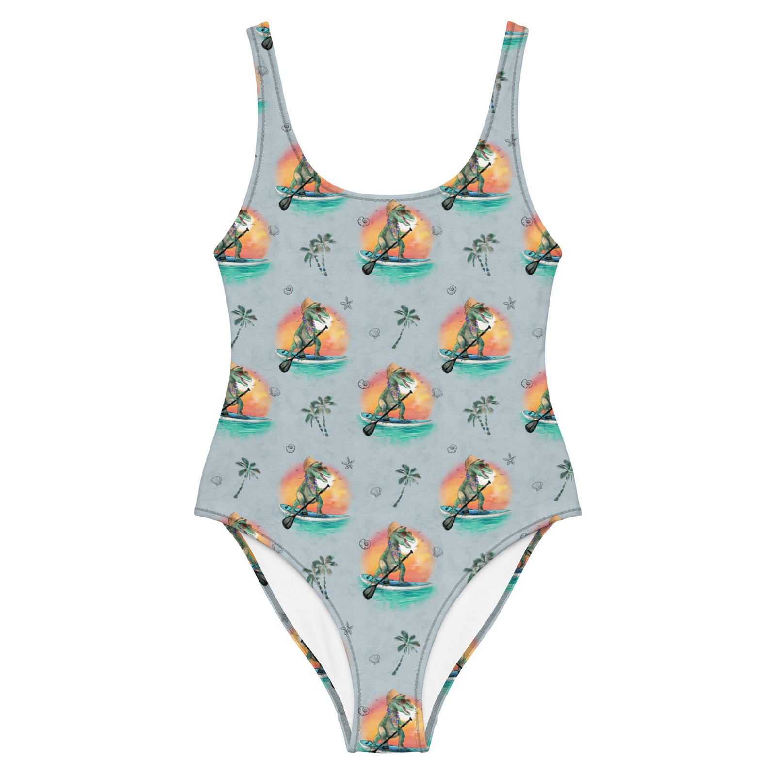 SUP Rex - Women's Dinosaur One-Piece Swimsuit