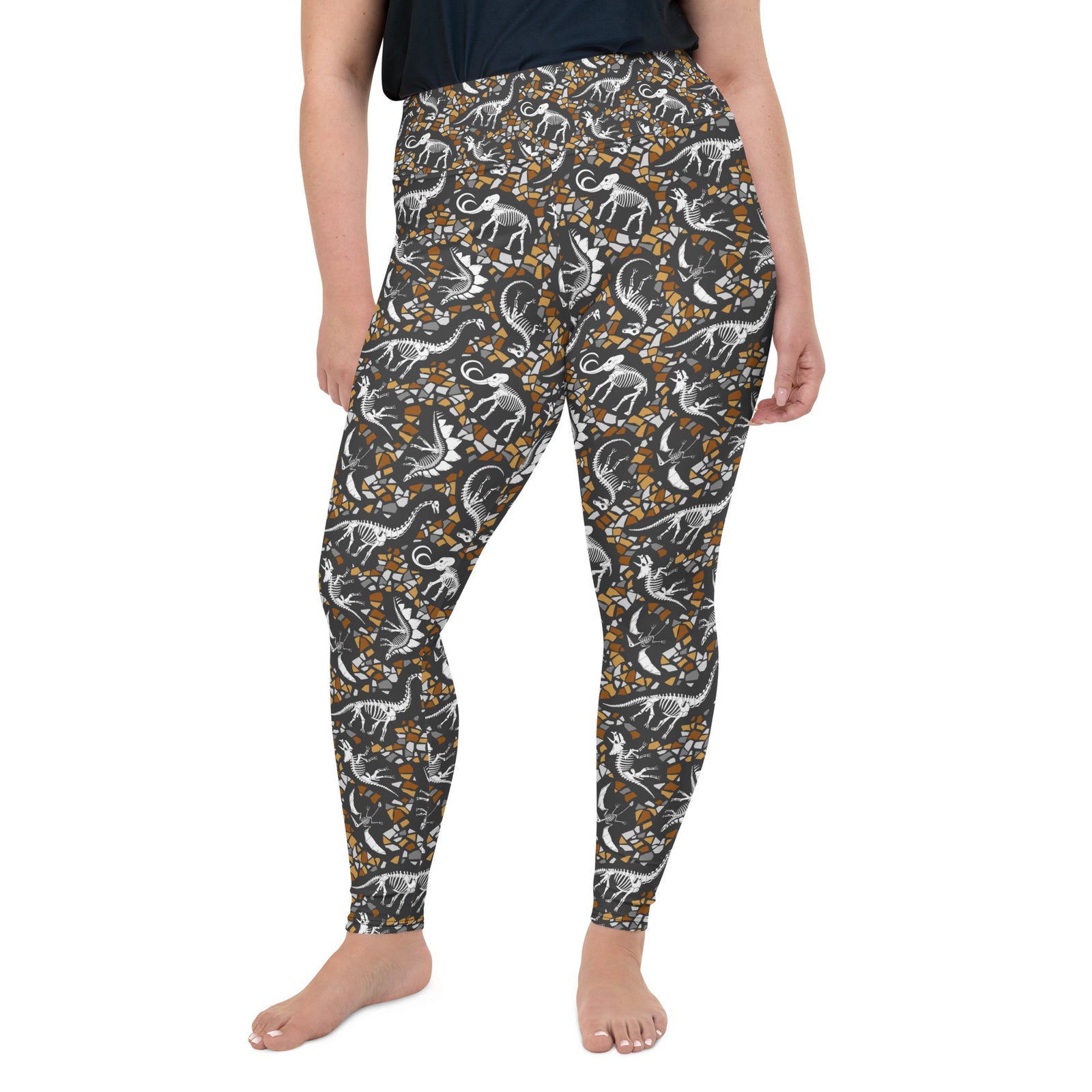 Dinosaur Terrazzo - Dinosaur Plus Size Leggings