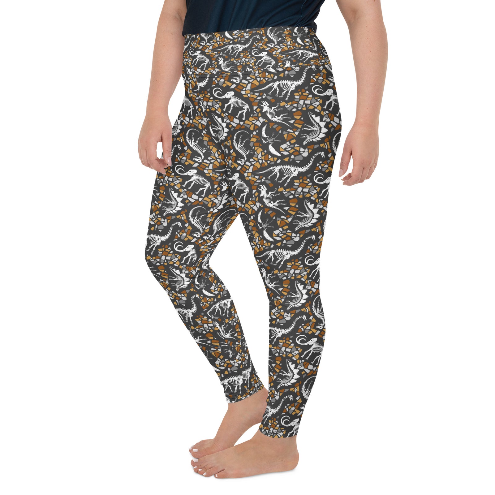 Dinosaur Terrazzo - Dinosaur Plus Size Leggings