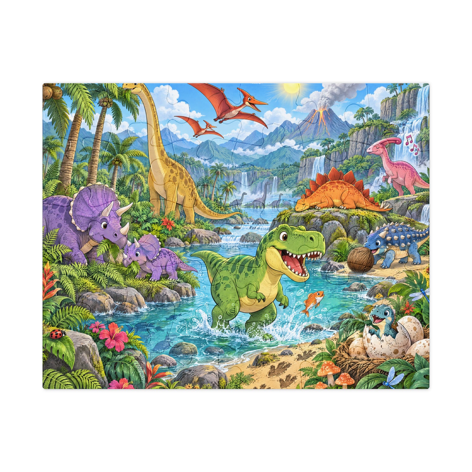 Dino Valley dinosaur puzzle for kids, 30 big pieces, 10 x 8 inches