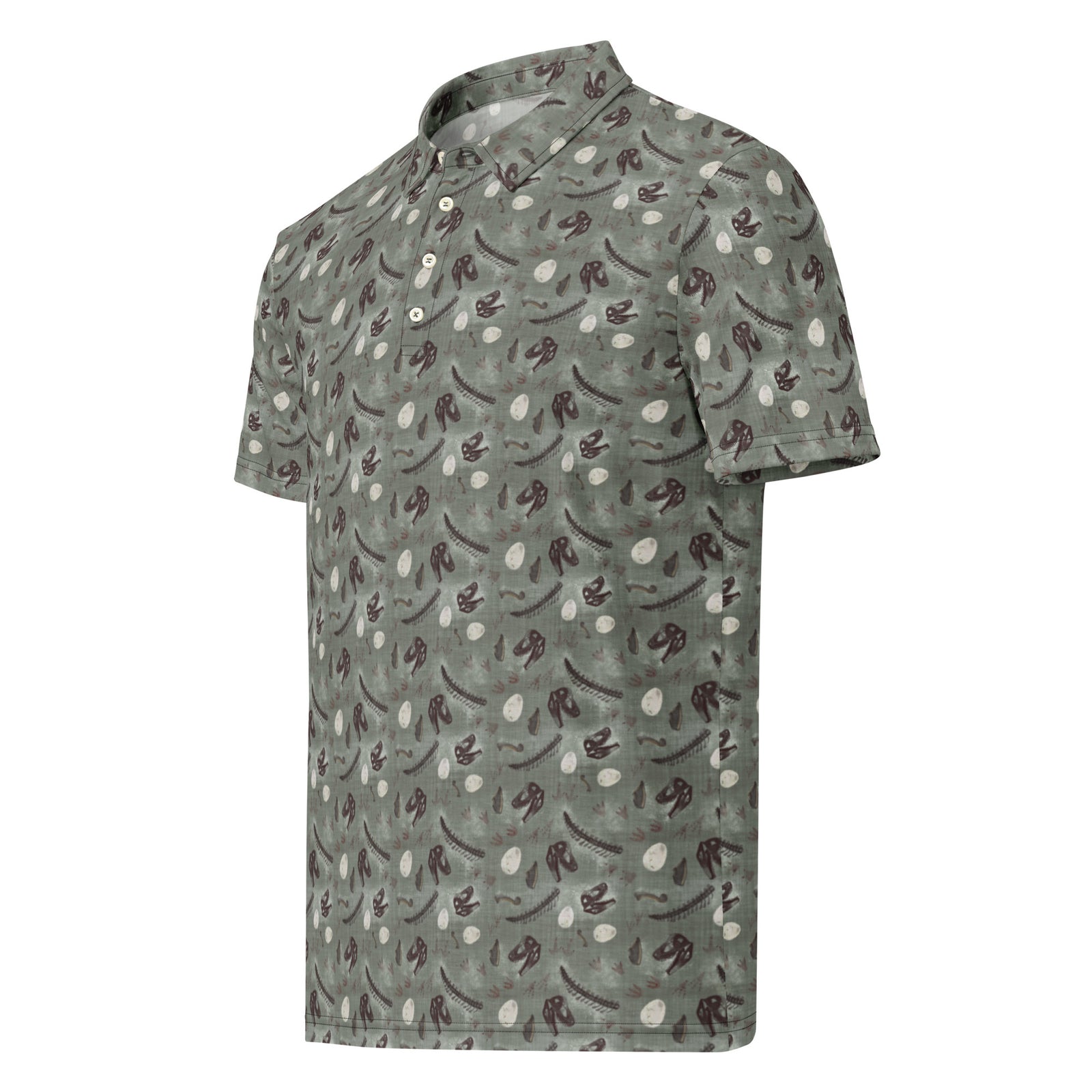 Prehistoric Fossils - Dinosaur Slim Fit Polo