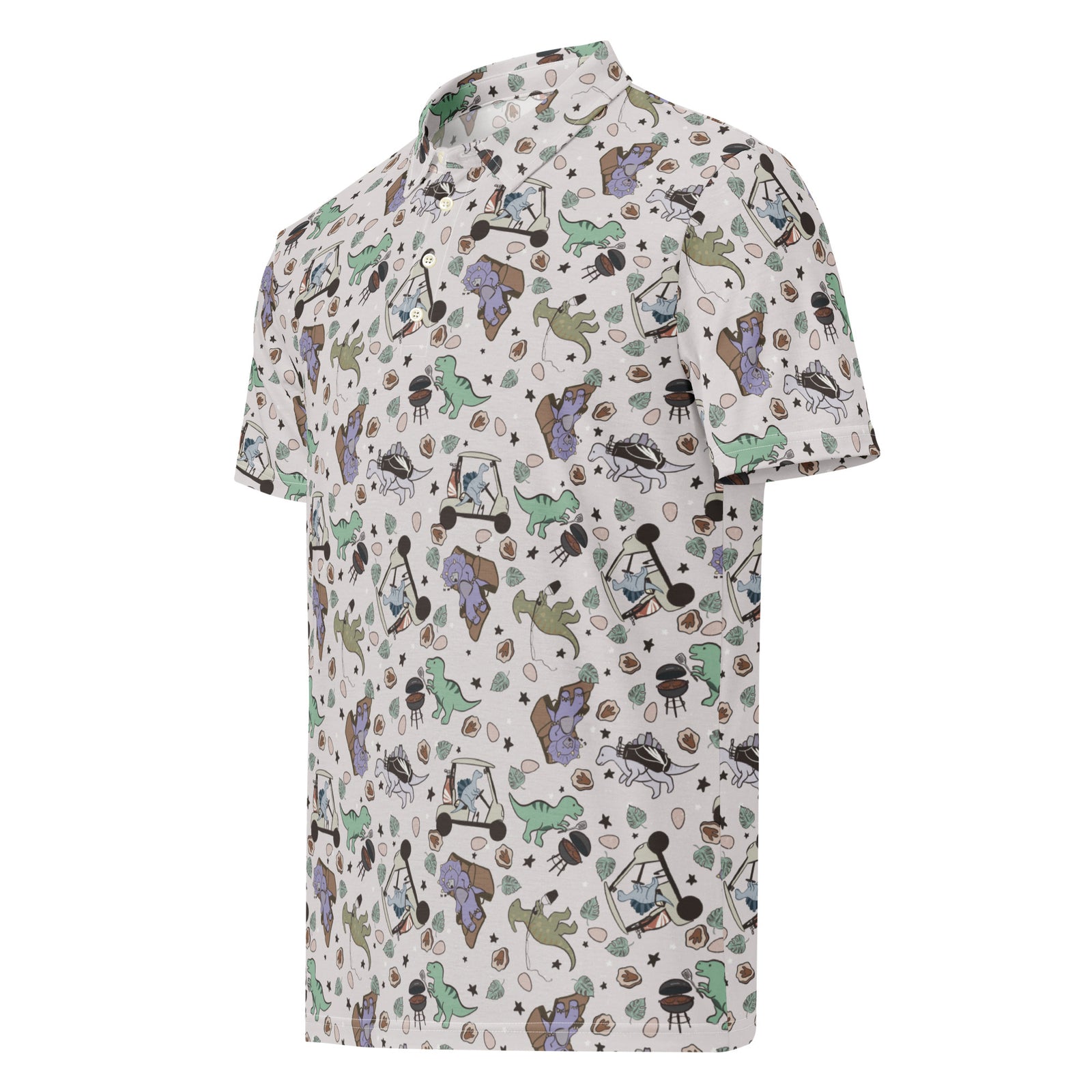 Dino Dad - Dinosaur Slim Fit Polo