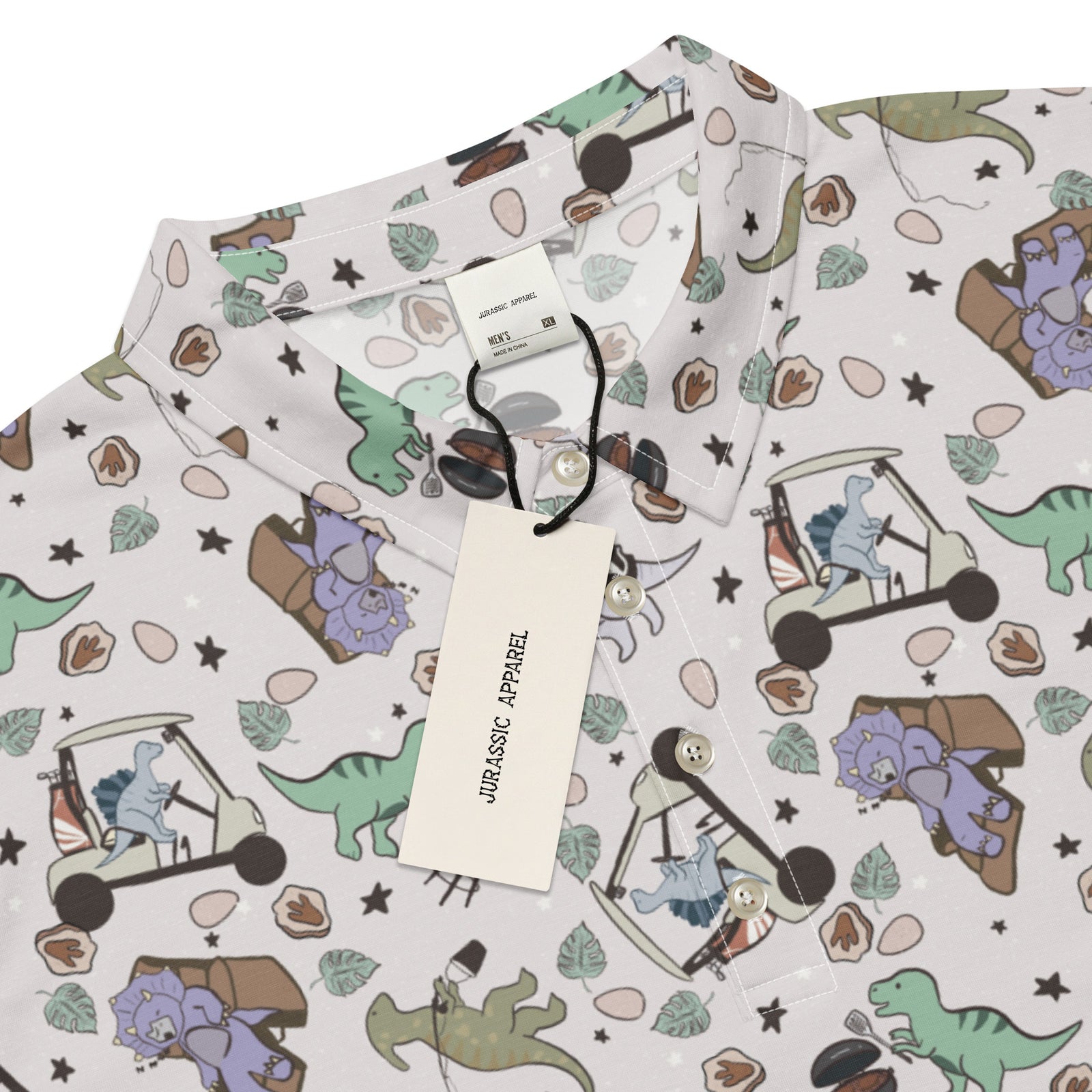 Dino Dad - Dinosaur Slim Fit Polo