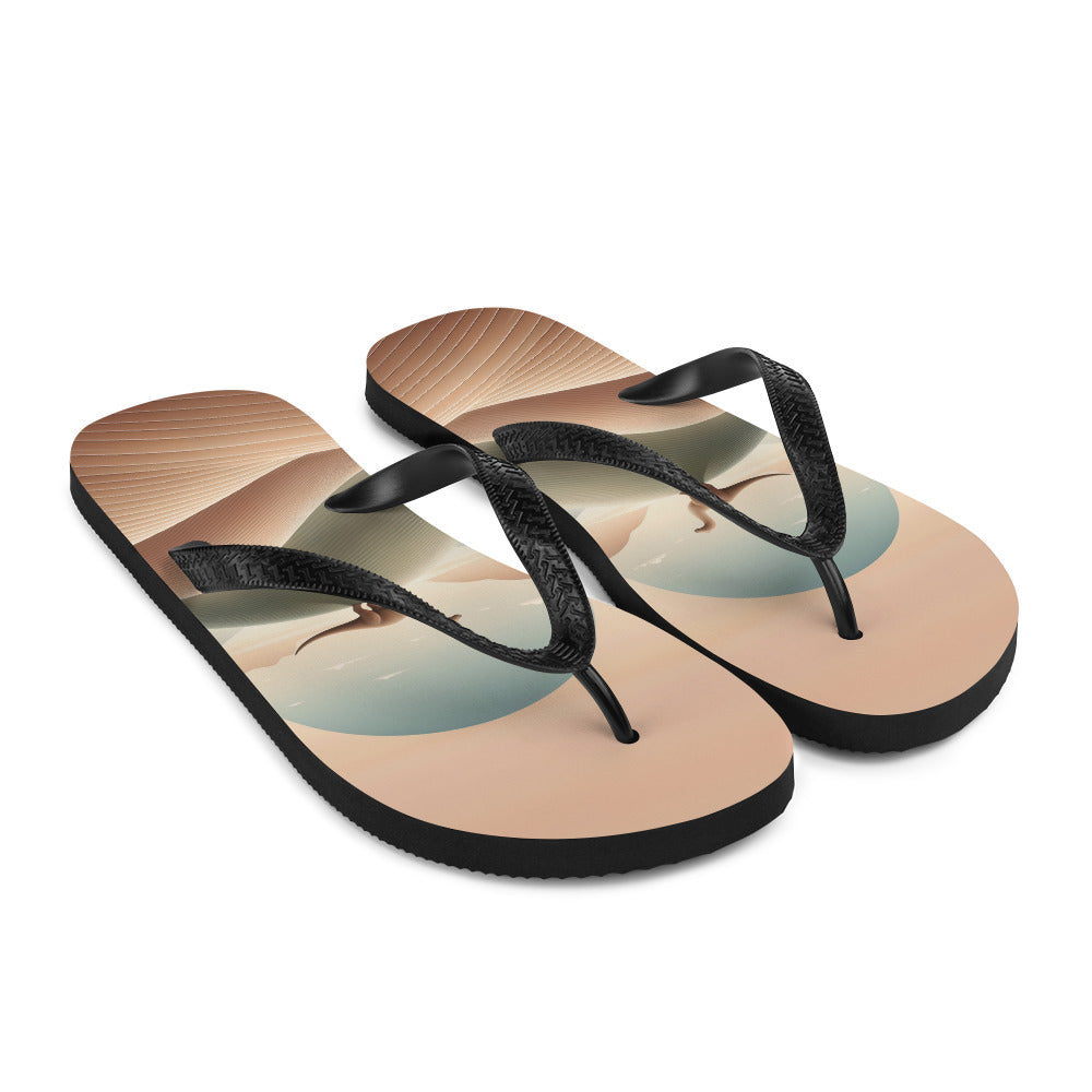 Minimalist Dino - Dinosaur Flip Flops