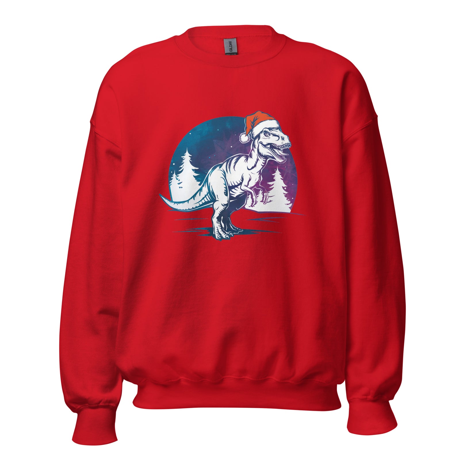 T-Rex Winter Forest - Dinosaur Sweatshirt