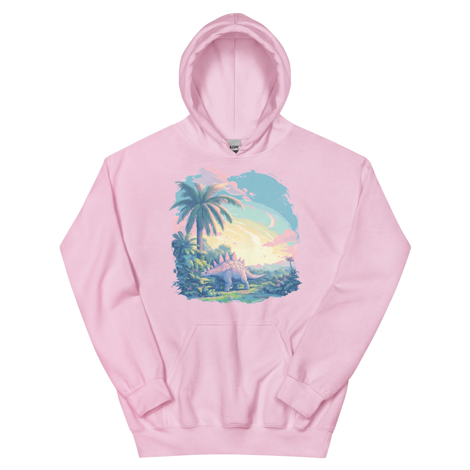 Serene Pastel Stegosaurus - Dinosaur Hoodie