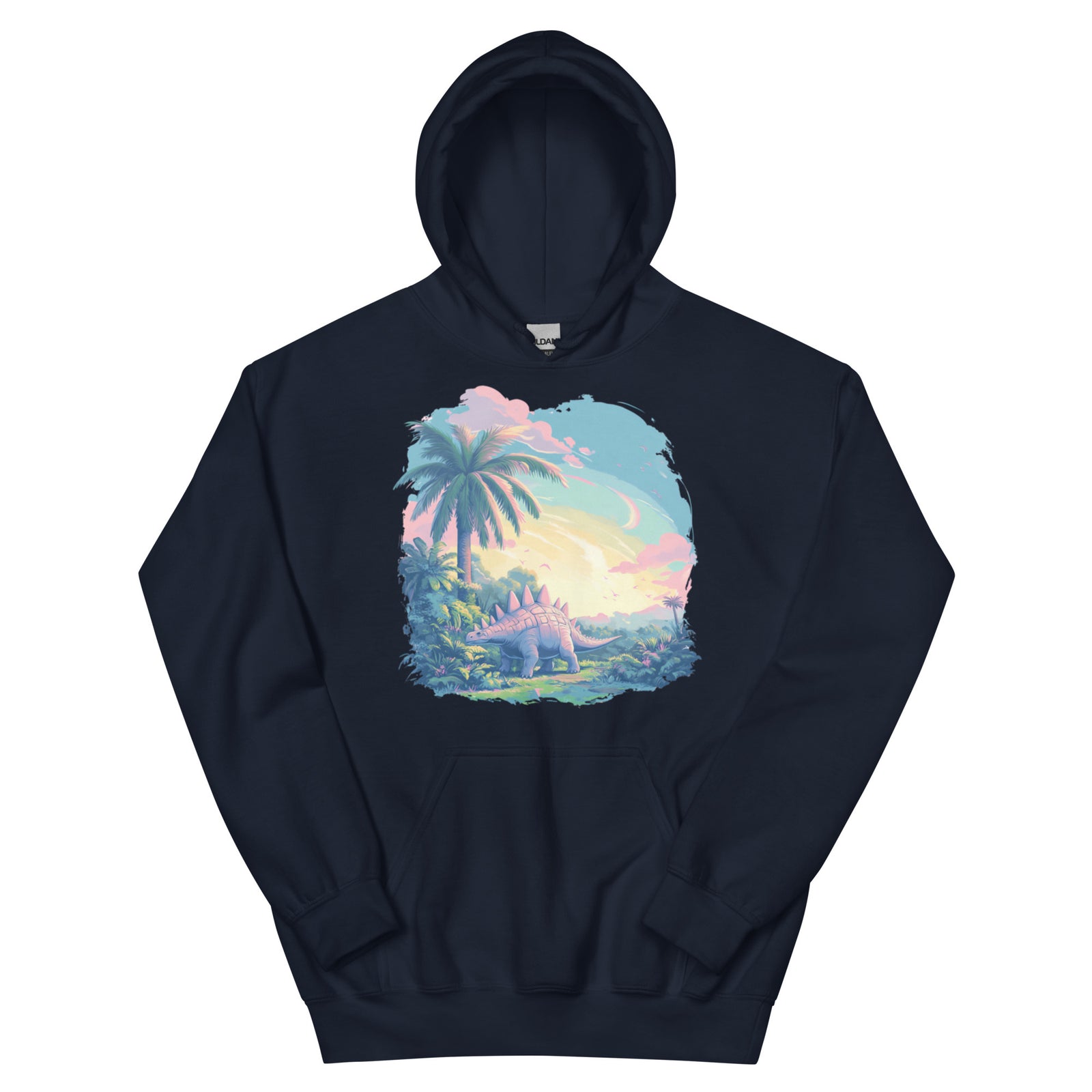 Serene Pastel Stegosaurus - Dinosaur Hoodie
