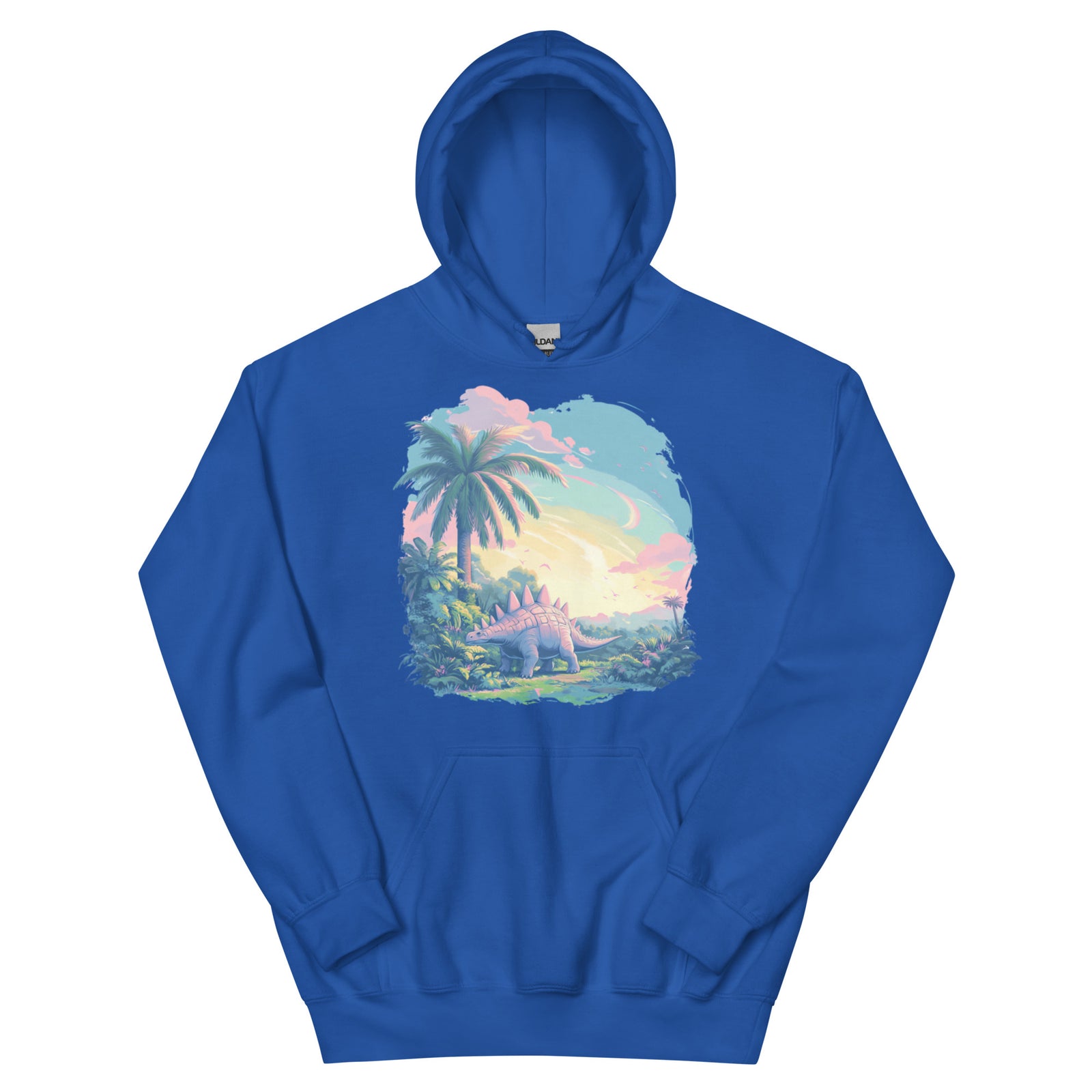 Serene Pastel Stegosaurus - Dinosaur Hoodie