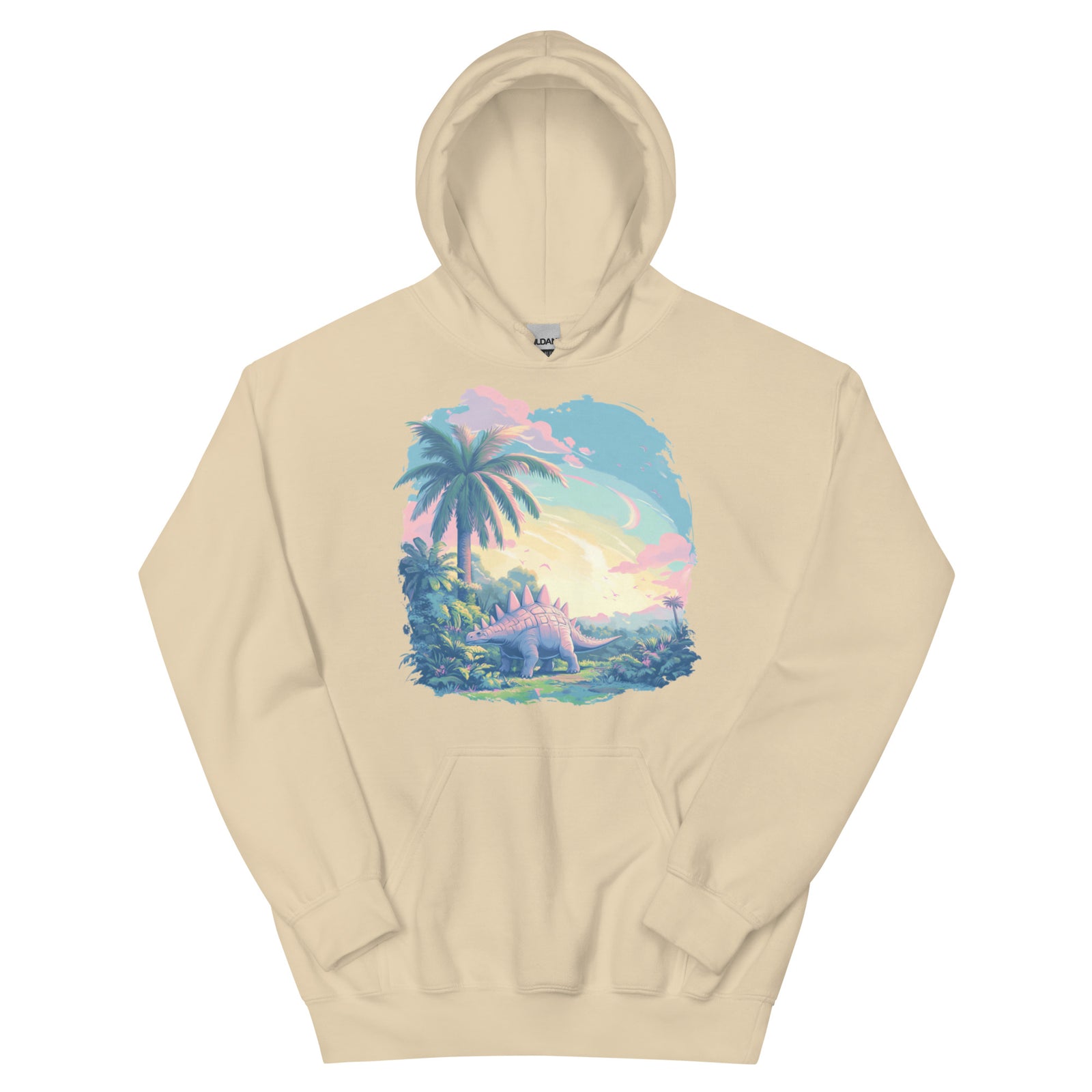 Serene Pastel Stegosaurus - Dinosaur Hoodie