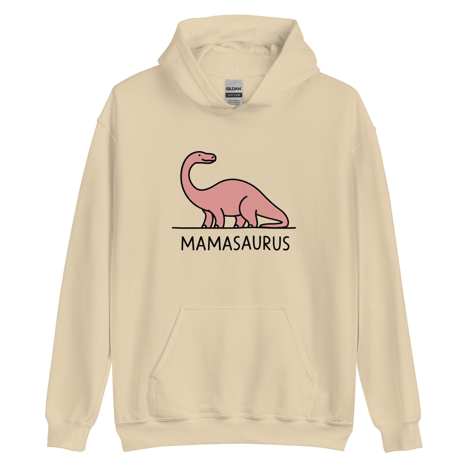 Simple Brontosaurus Mamasaurus - Women's Dinosaur Hoodie