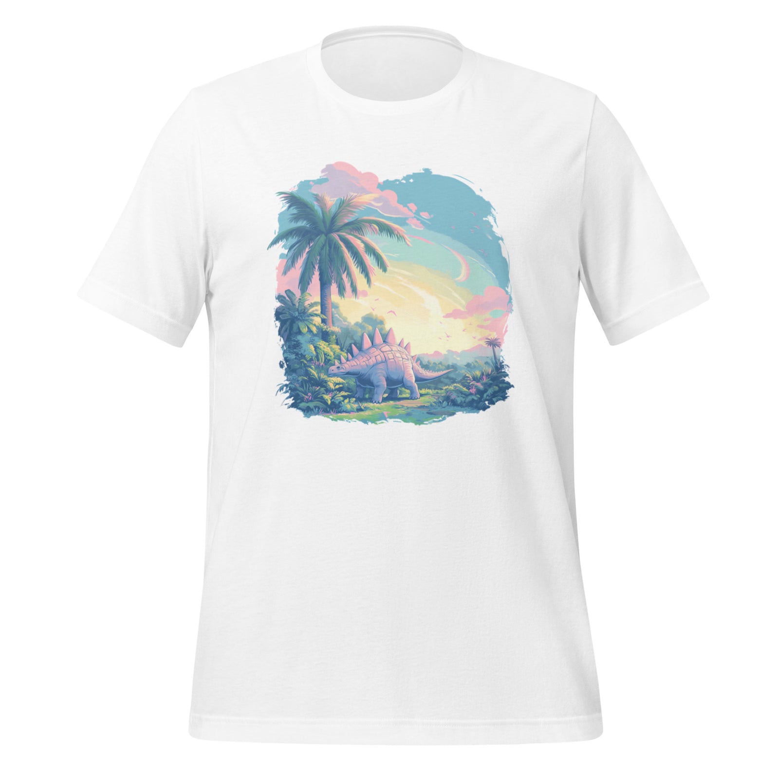 Serene Pastel Stegosaurus - Dinosaur T-Shirt