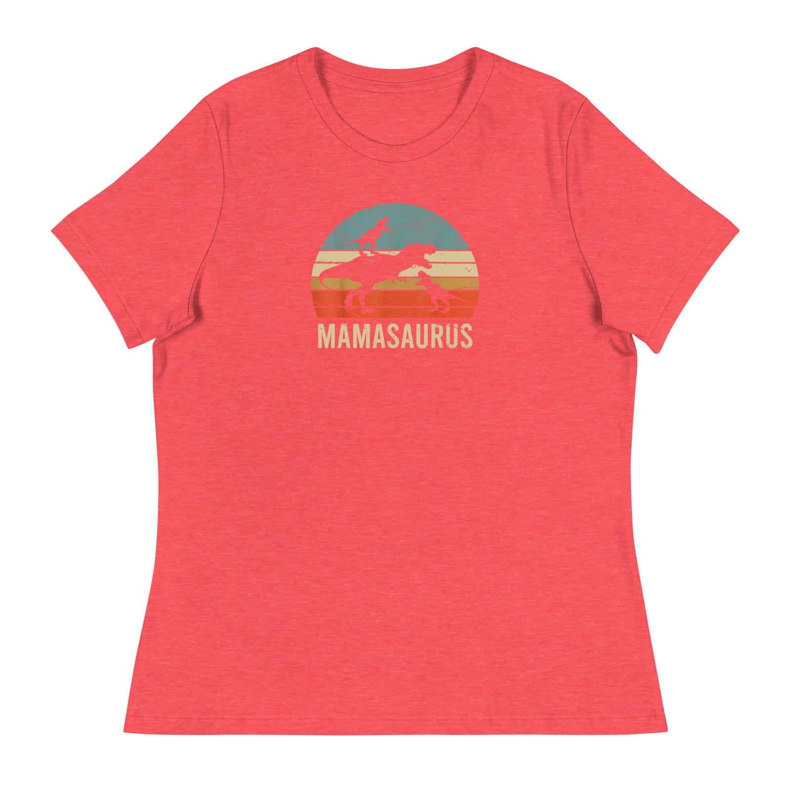 Mamasaurus Sunset - Women's Dinosaur Shirt