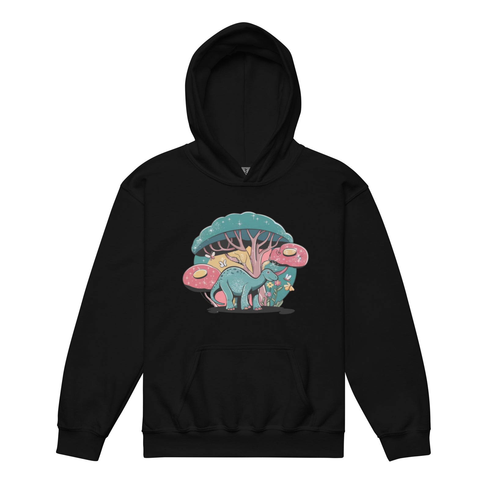 Abstract Dino Forest - Youth Dinosaur Hoodie