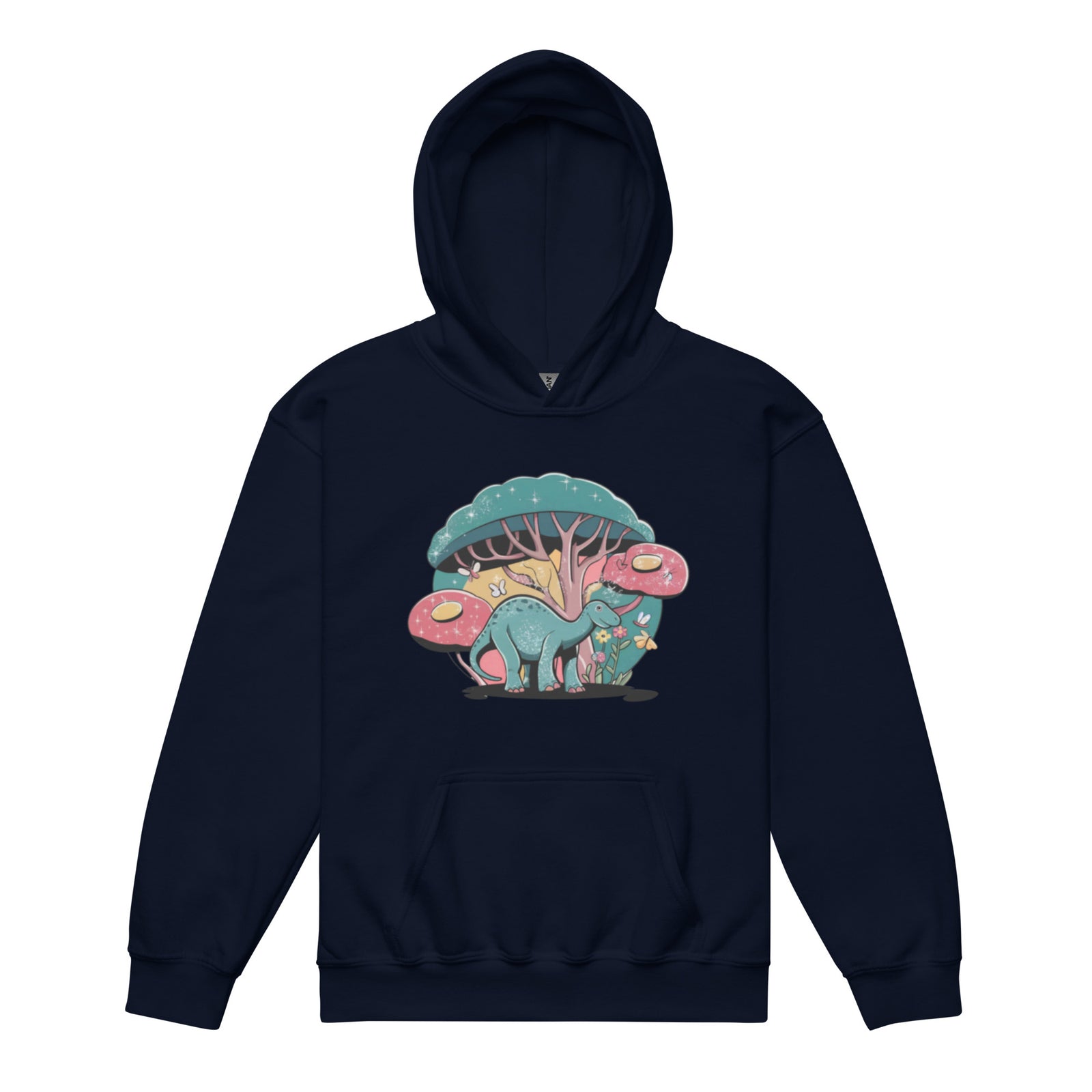 Abstract Dino Forest - Youth Dinosaur Hoodie