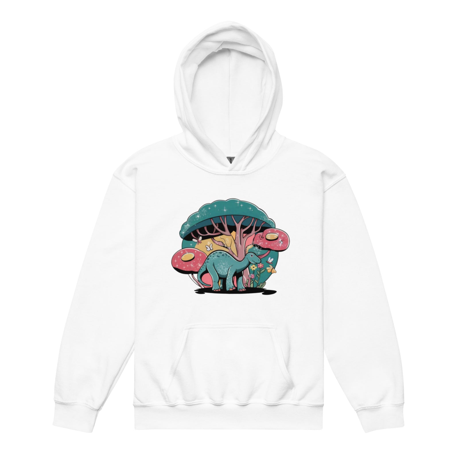 Abstract Dino Forest - Youth Dinosaur Hoodie