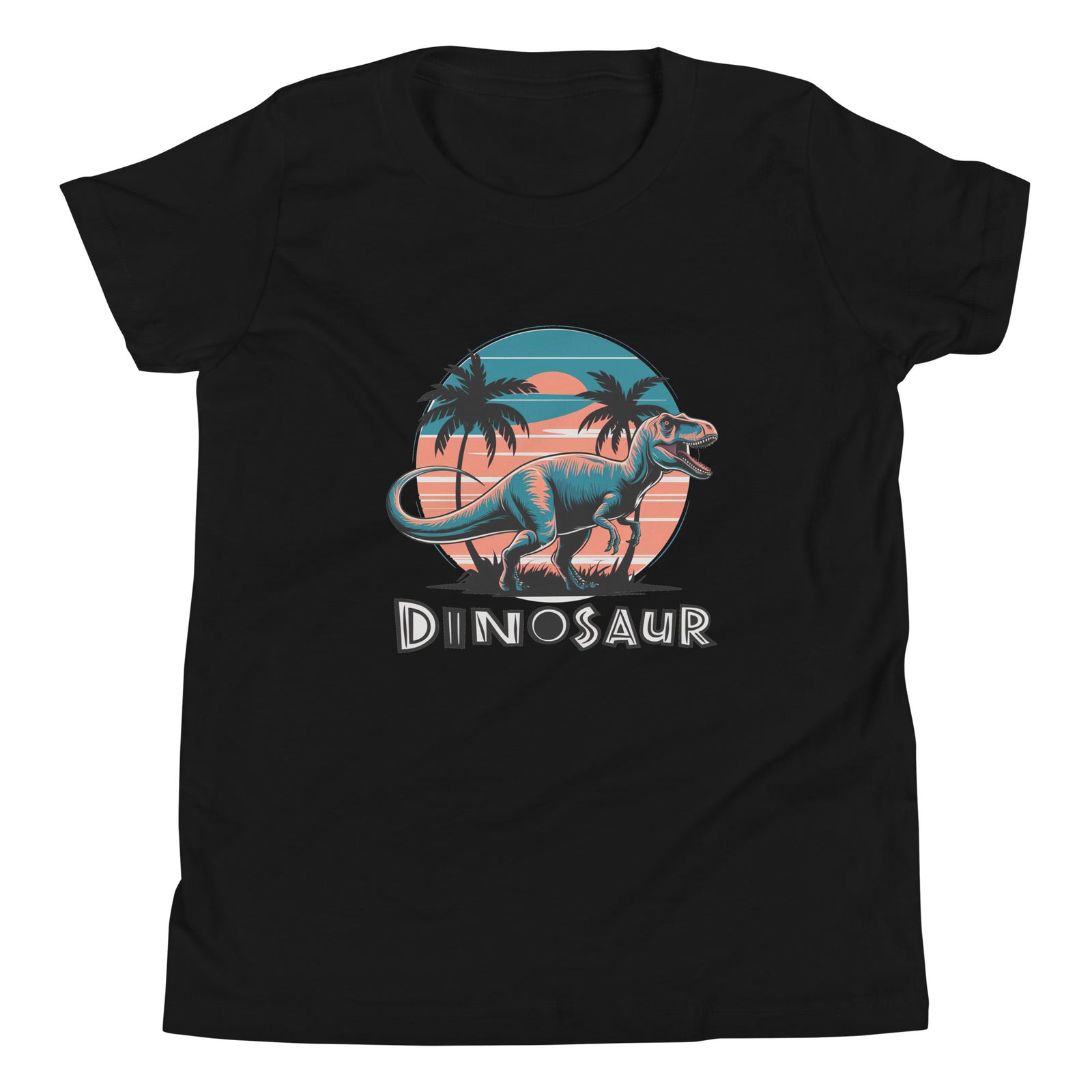 T-Rex Sunset Beach - Youth Dinosaur T-Shirt