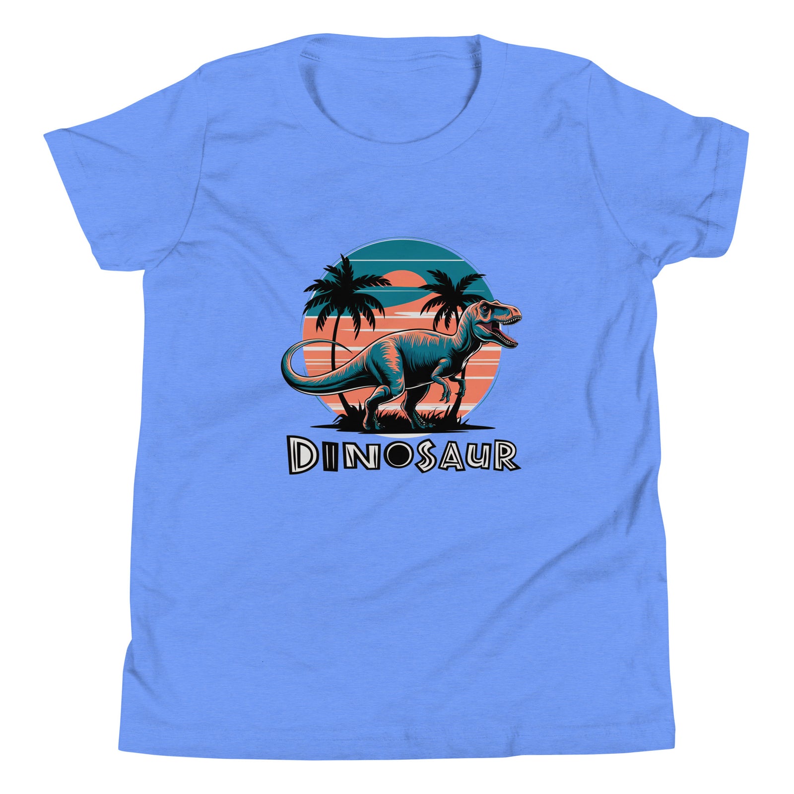 T-Rex Sunset Beach - Youth Dinosaur T-Shirt