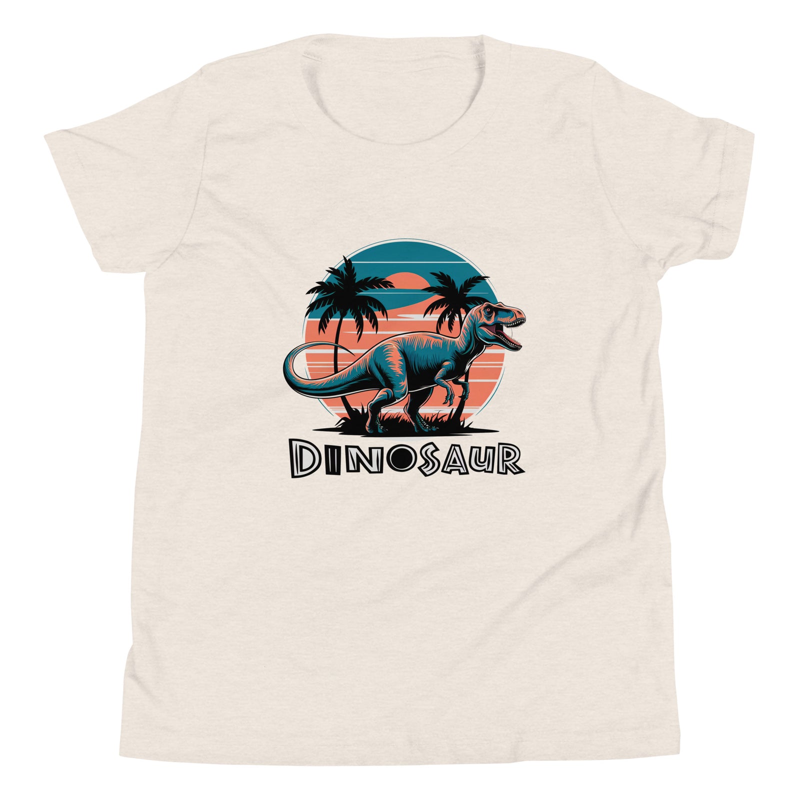 T-Rex Sunset Beach - Youth Dinosaur T-Shirt